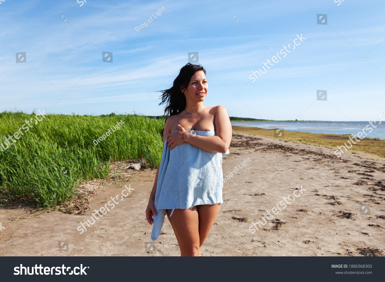 Naked Fat Woman On Nudist Beach Stock Photo Shutterstock