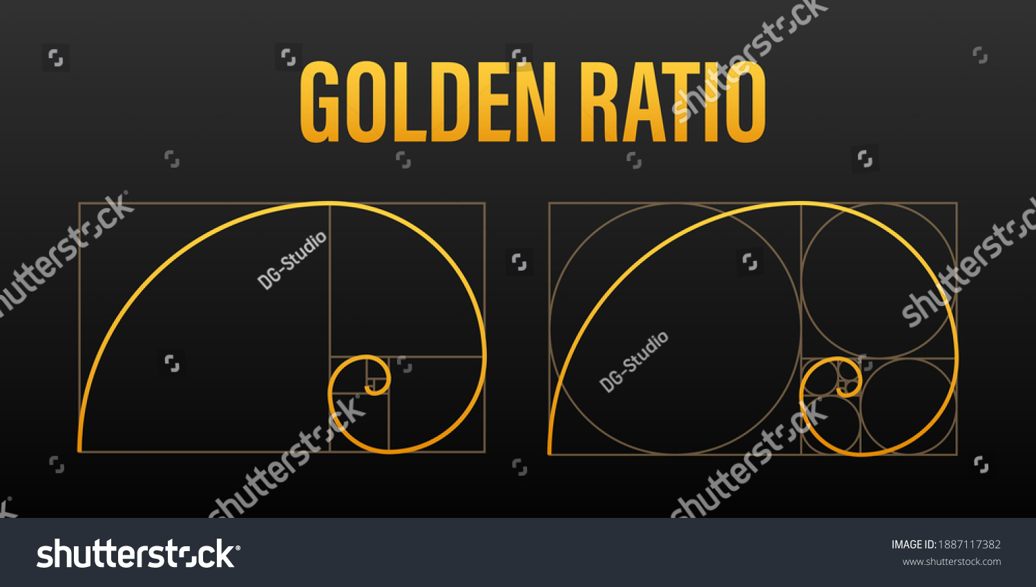 Golden Ration Abstract Geometric Background Vector Stock Vector ...