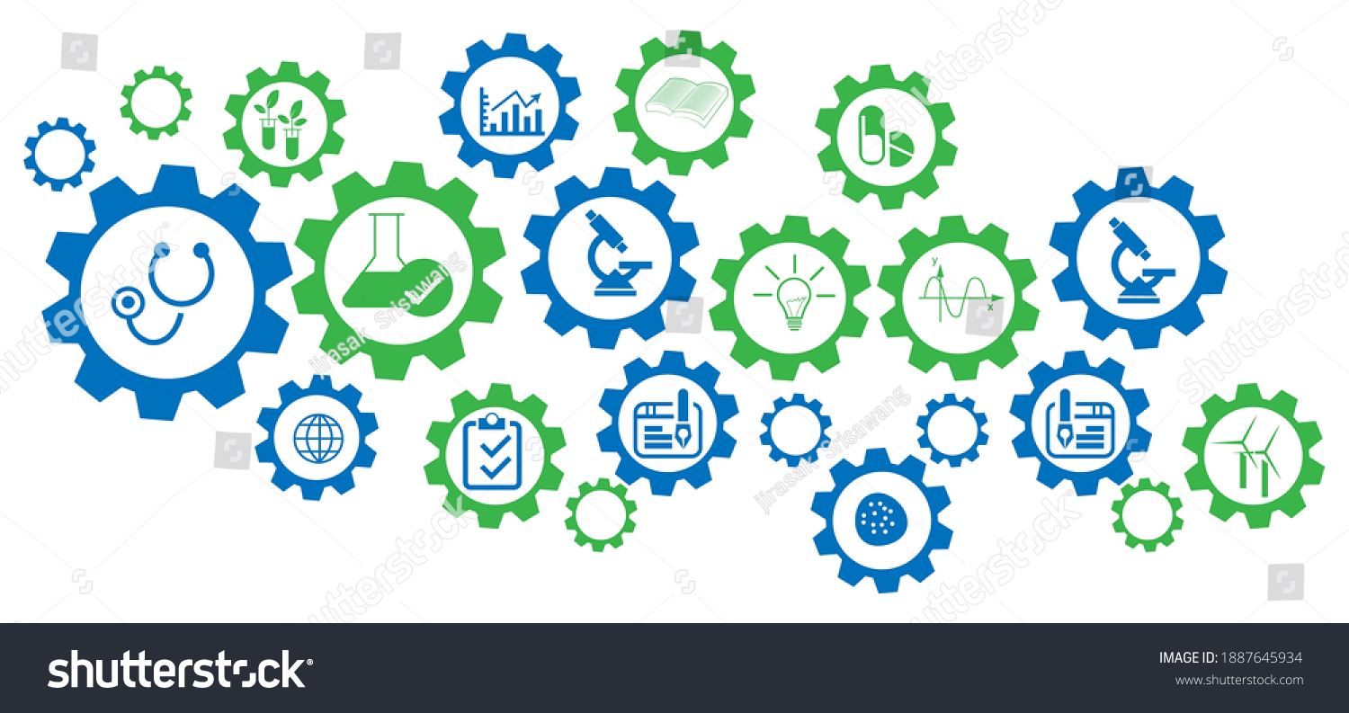 Microbiology Icon Concept Laboratory Tests Development Stock Vector ...