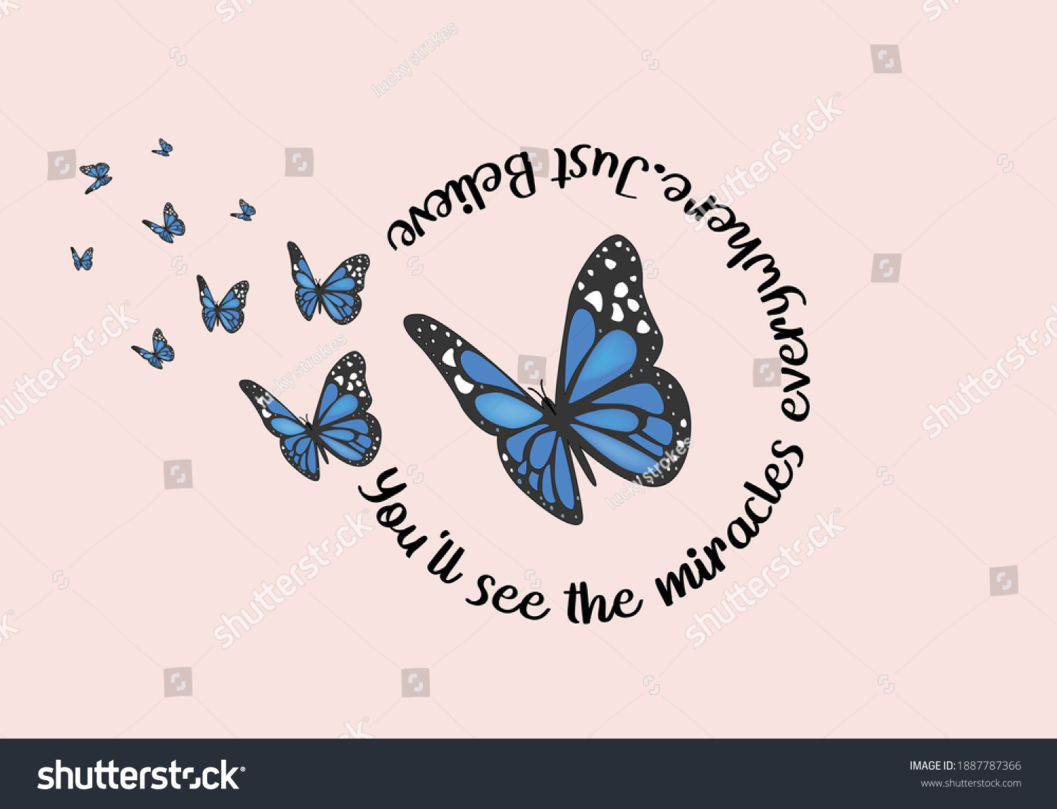 Butterfly Hand Drawn Design Vector Stock Vector (Royalty Free ...