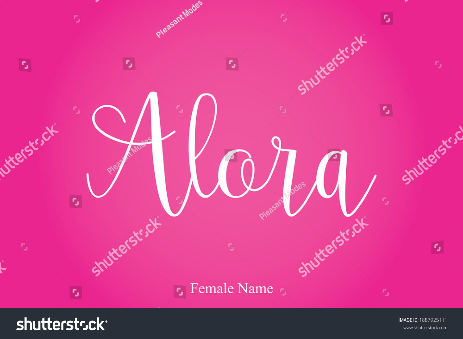 Alora Female Name Cursive Calligraphy Text เวกเตอร์สต็อก ปลอดค่า