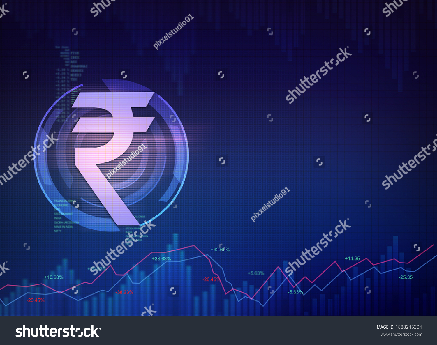 Indian Rupee Background Rupee Sign Isolated Stock Illustration ...