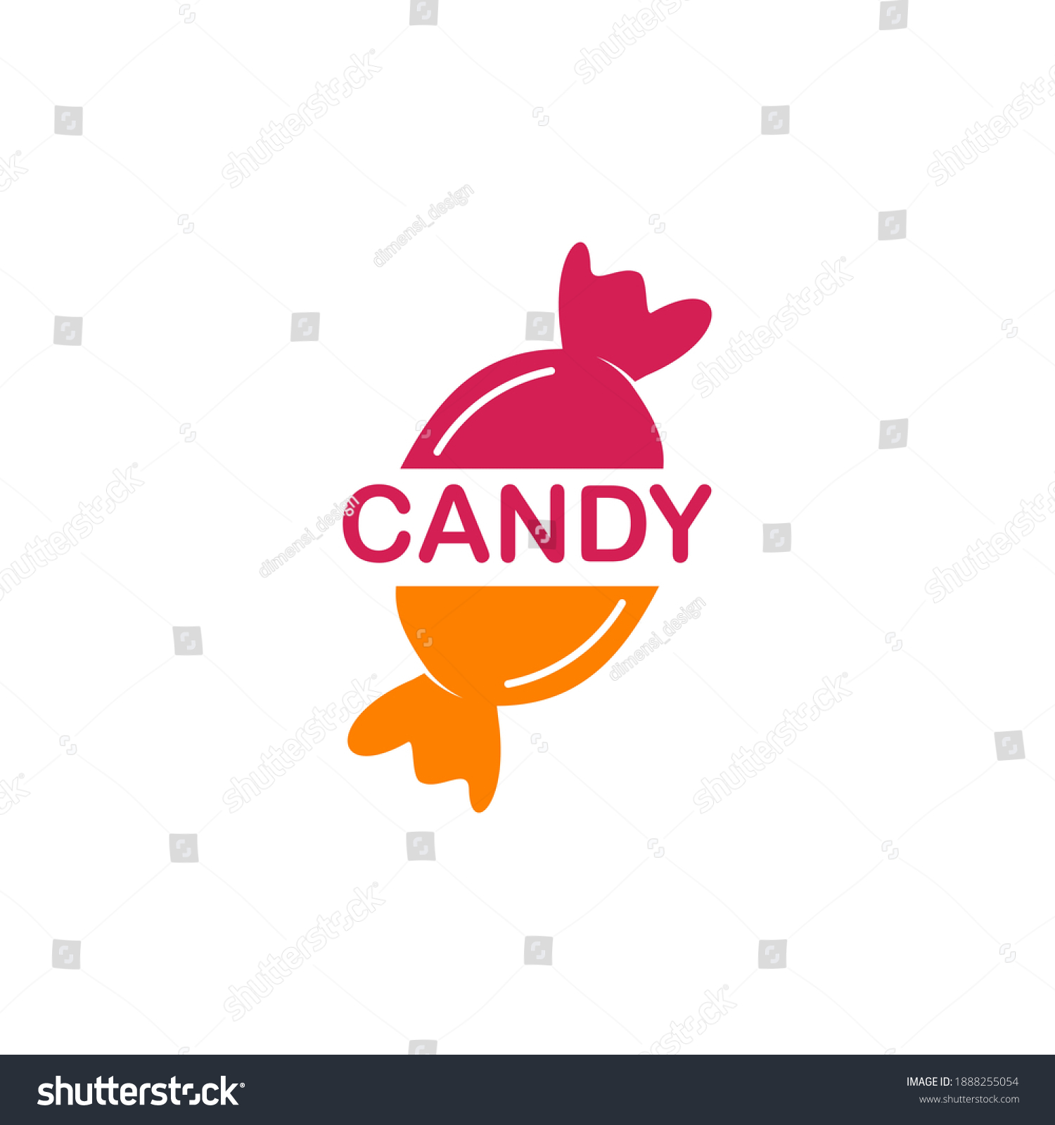 Candy Icon Logo Design Vector Template Stock Vector (Royalty Free ...