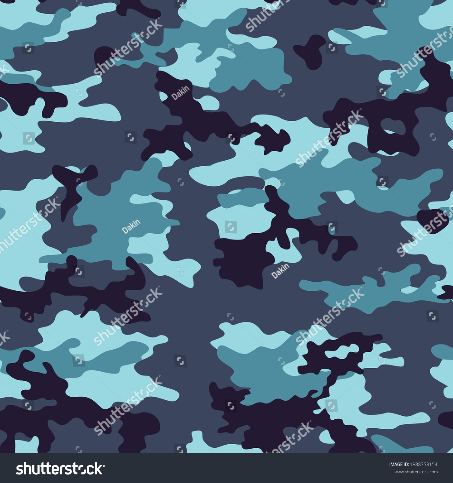 Camouflage Blue Military Texture Vector Background Stock Vector ...