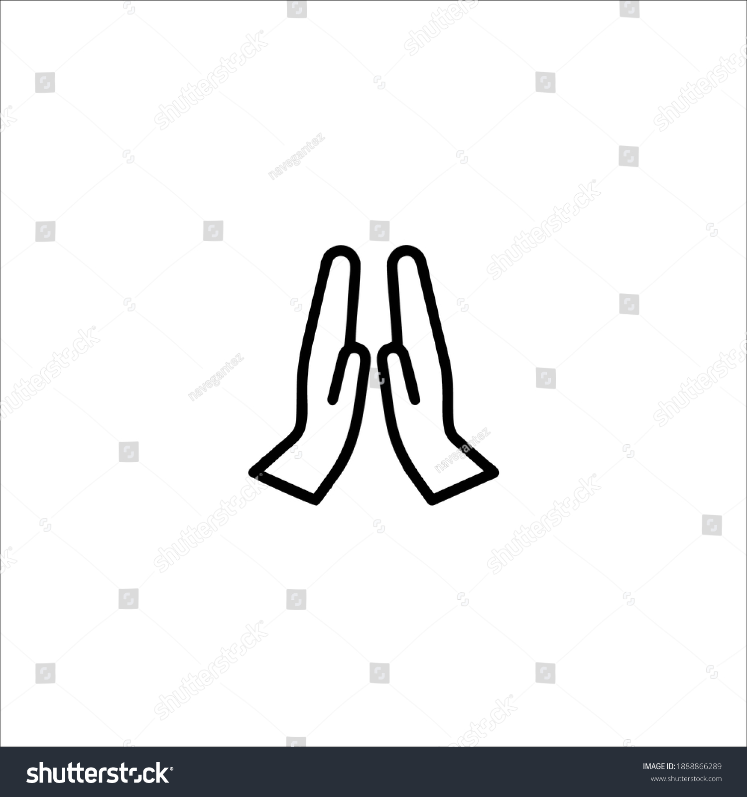 Pray Hand Symbol Logo Vector Illustration Stock Vector (Royalty Free ...