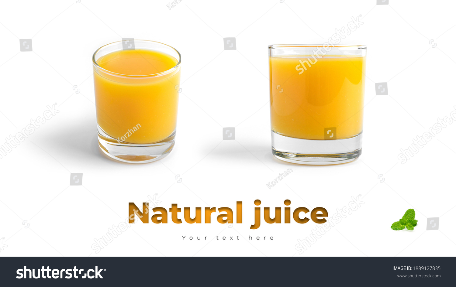 Orange Juice Bottle On White Background Stock Photo 1889127835 