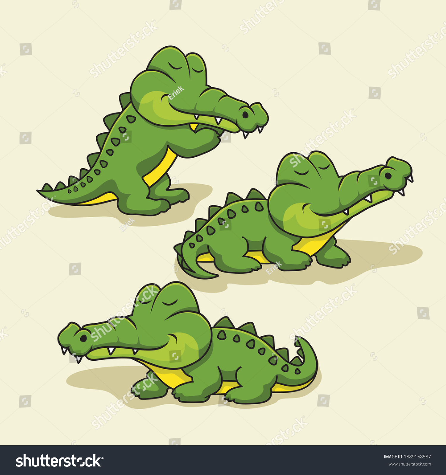 Милый крокодил рисунок