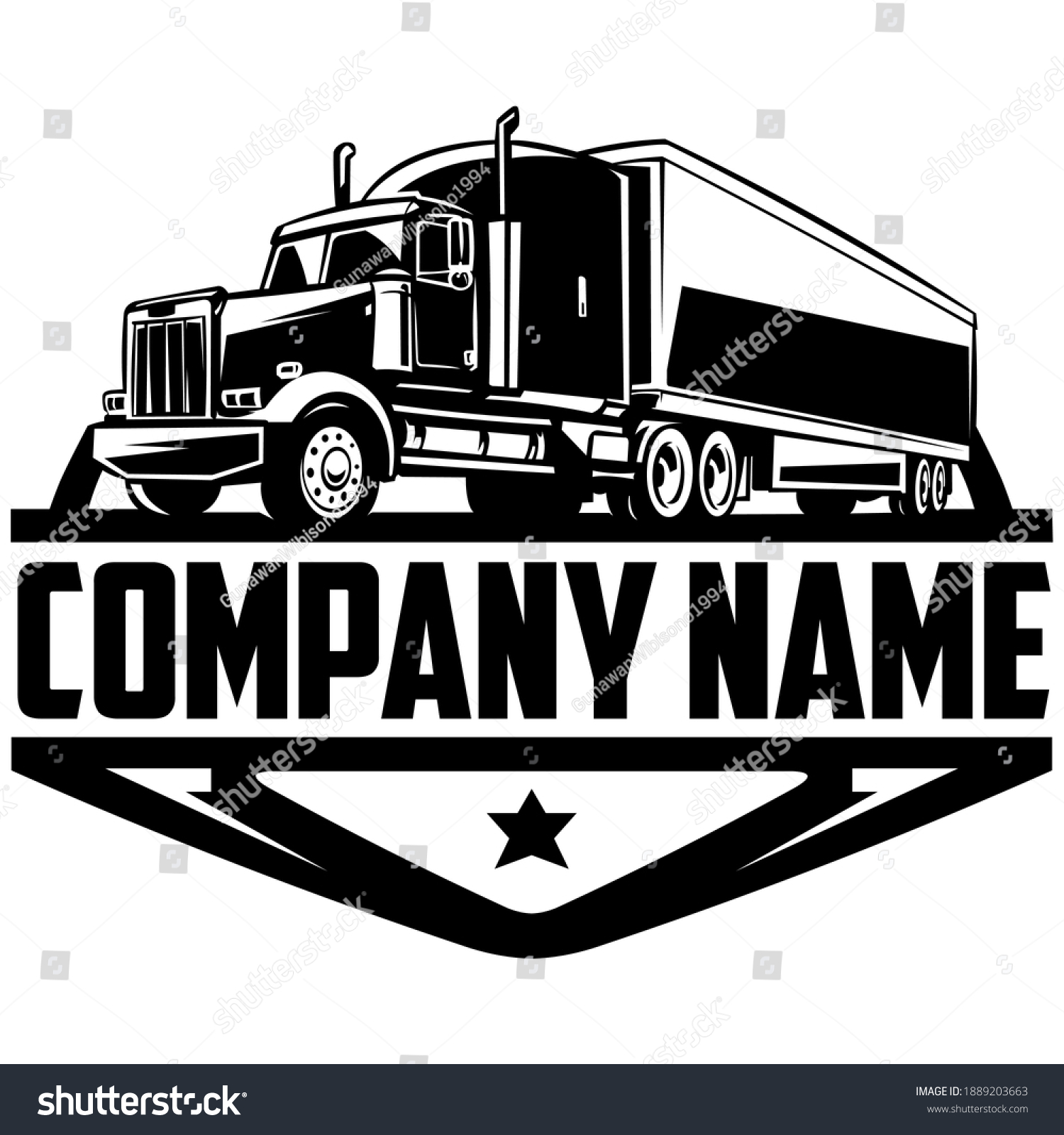 Truck Logo Template Vector Illustration Stock Vector (Royalty Free ...