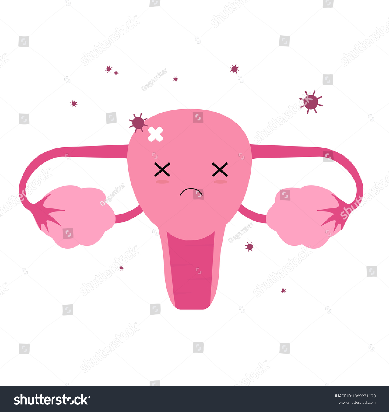 Bacterial Infection Female Organs Stock Vector (Royalty Free ...