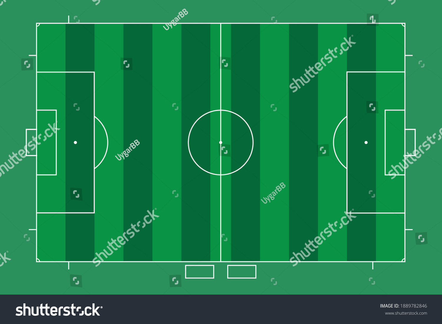 Top View Football Court Soccer Field Stock Vector (Royalty Free ...