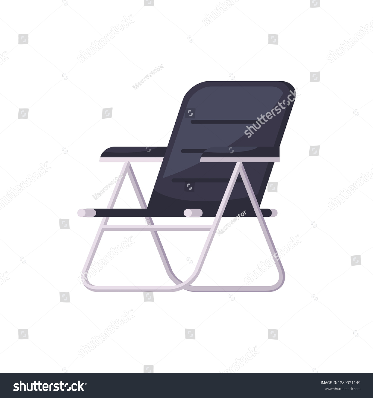 Cartoon Folding Chair Camping Vector Illustration Stock Vector (Royalty ...