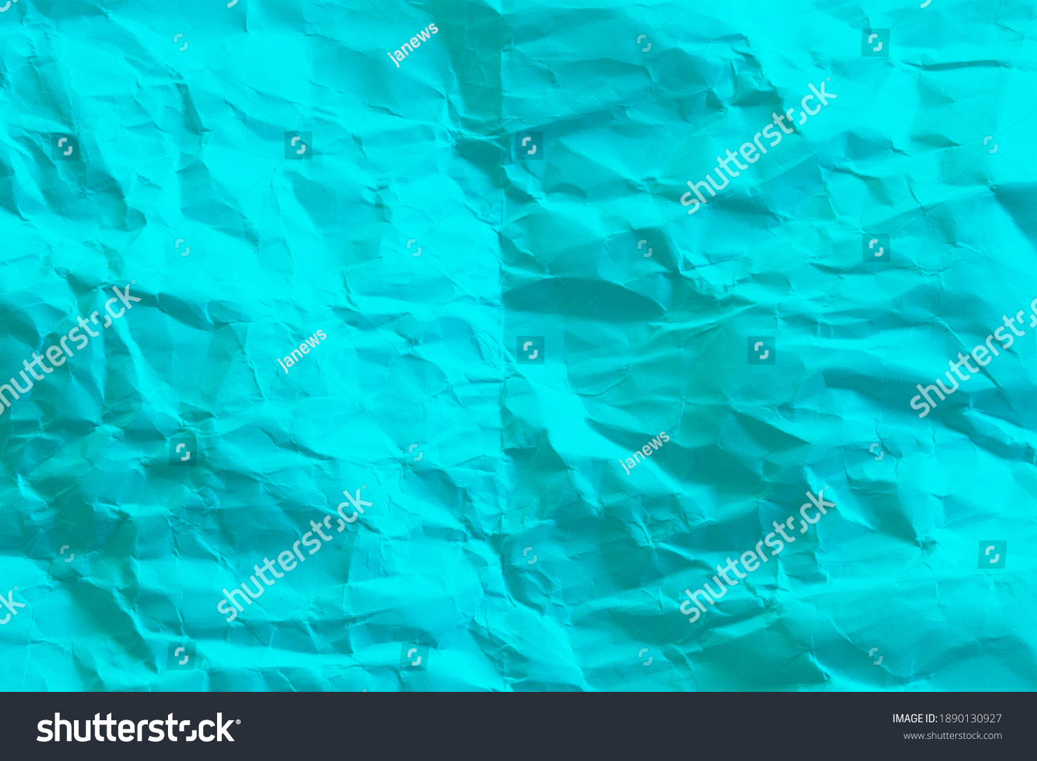 Blue Crumpled Paper Texture Background Stock Photo 1890130927 ...