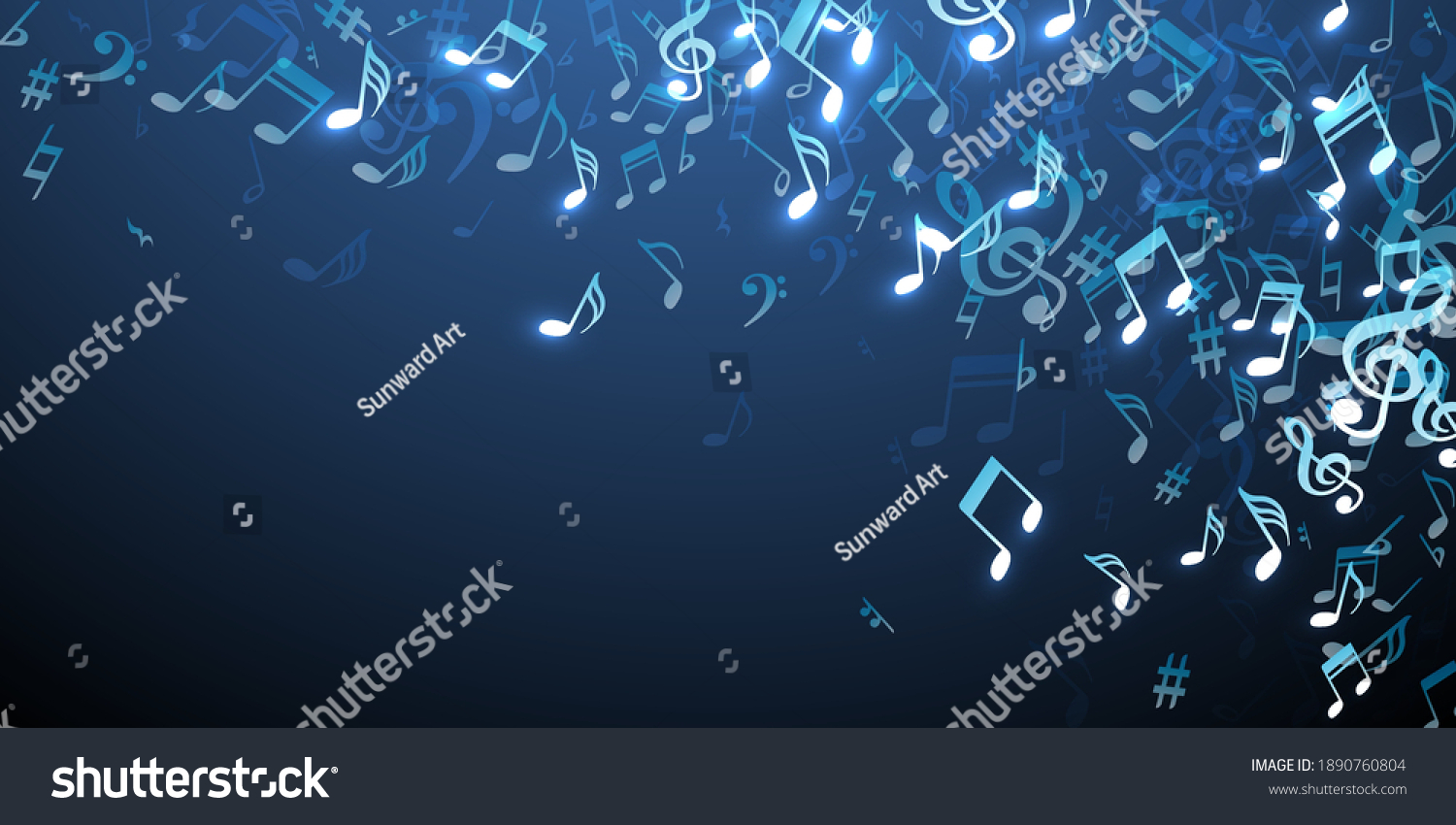 Music Note Icons Vector Illustration Symphony Stock Vector (Royalty ...