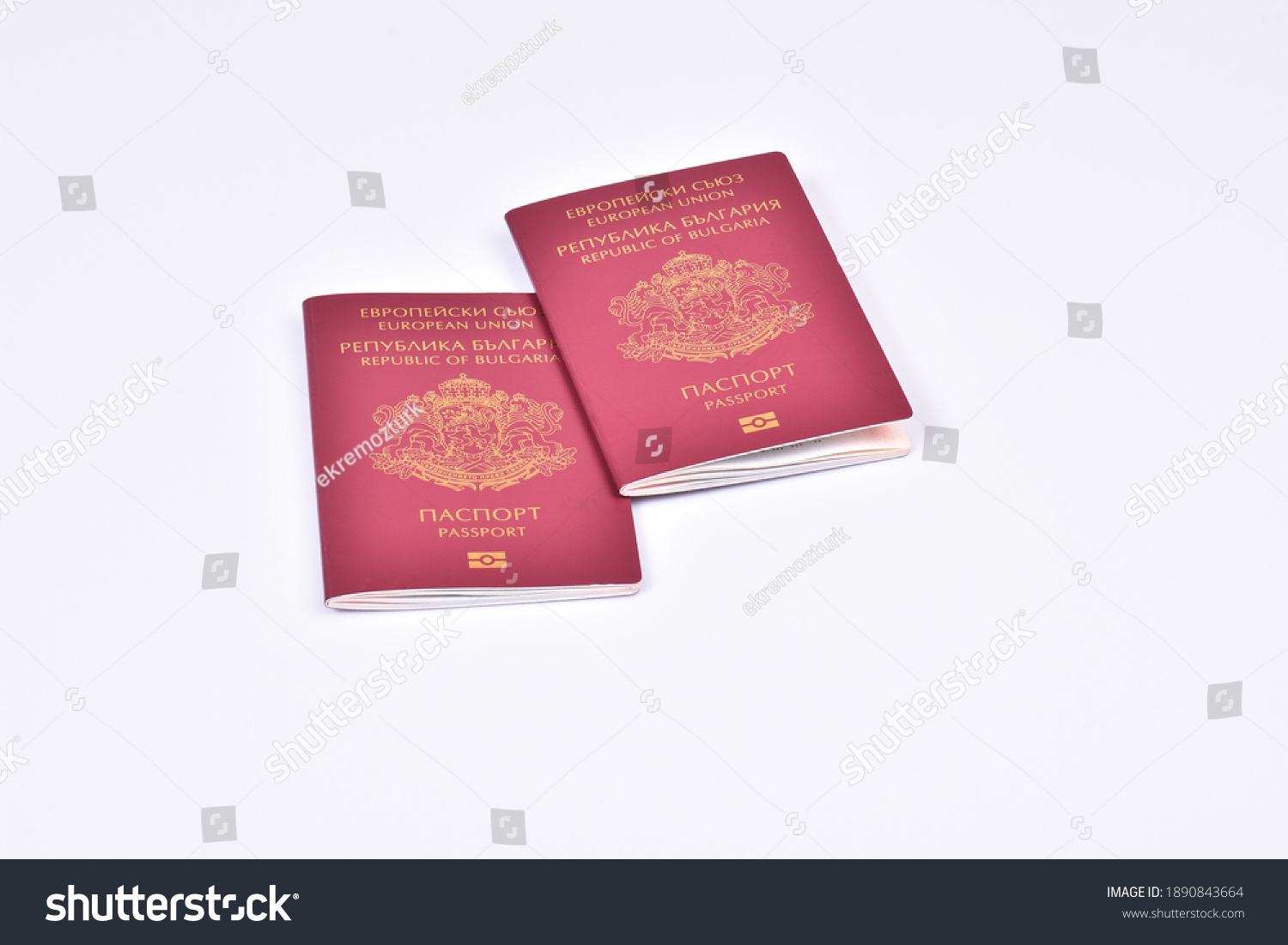 29 Bulgarian Consulate Images Stock Photos Vectors Shutterstock   Stock Photo  Bursa Turkey January European Union Member Bulgaria S Passports Front Side On White 1890843664 