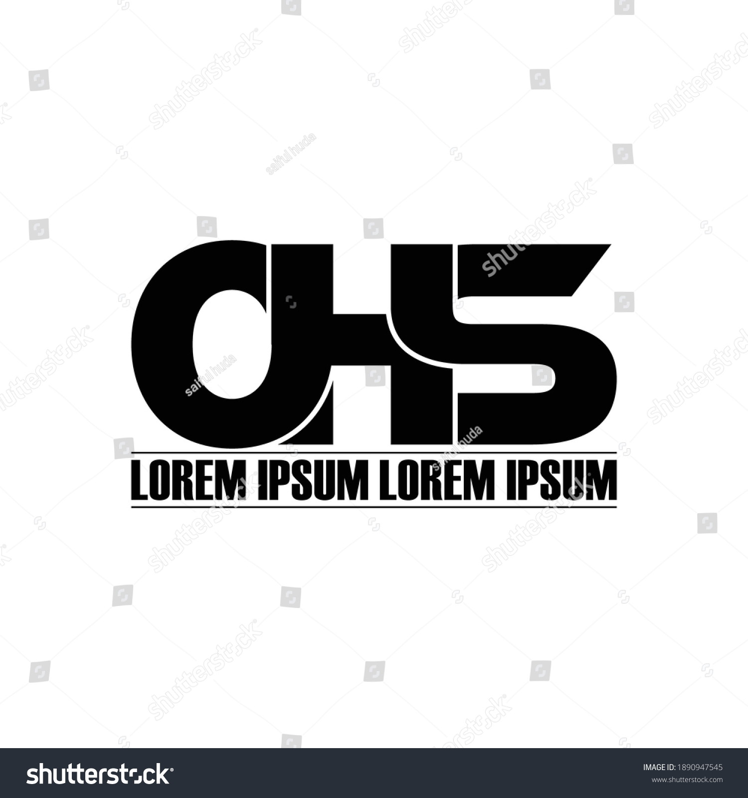 Ohs Letter Monogram Logo Design Vector Stock Vector (Royalty Free ...