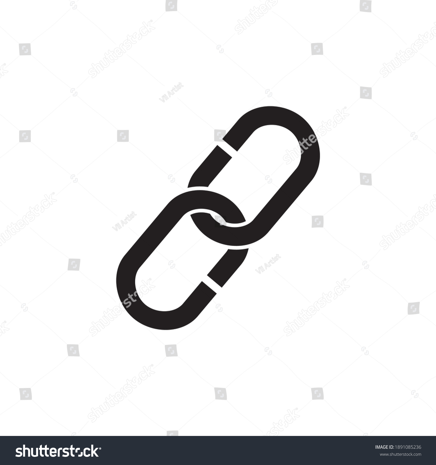 Link Icon Hyperlink Sign Interlink Signal Stock Vector (Royalty Free ...