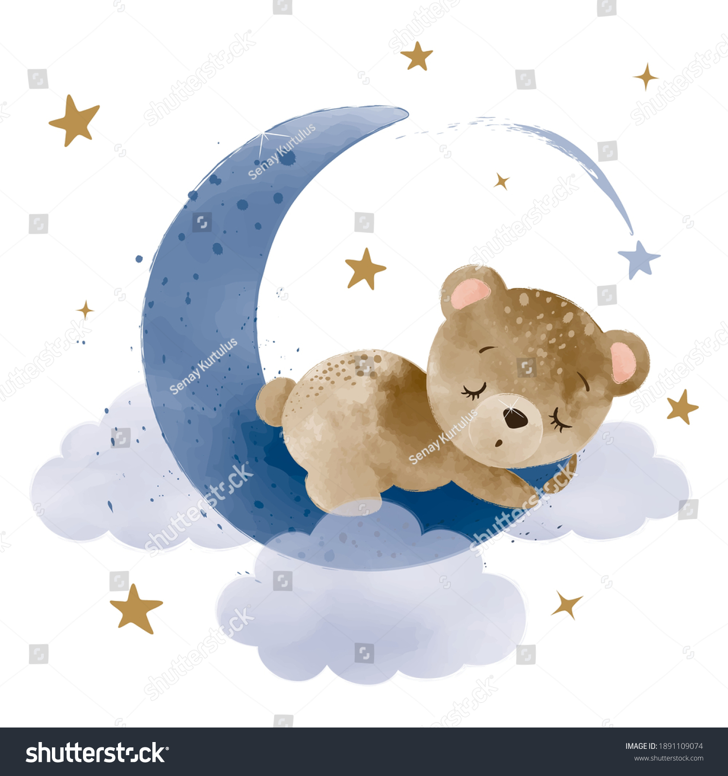 Медвежонок спит на Луне