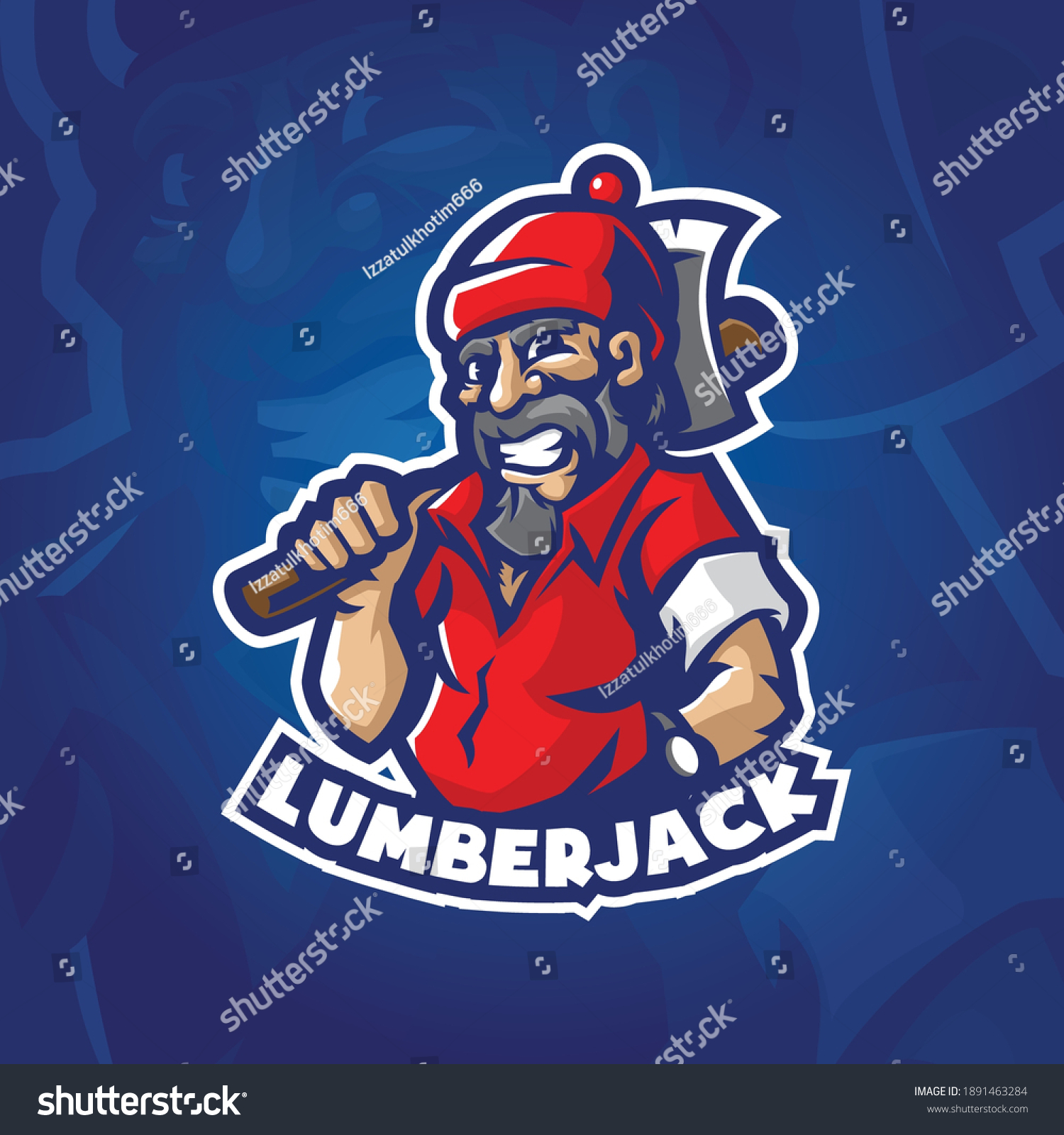 Lumberjack Mascot Logo Design Vector Concept Stock Vector (Royalty Free ...