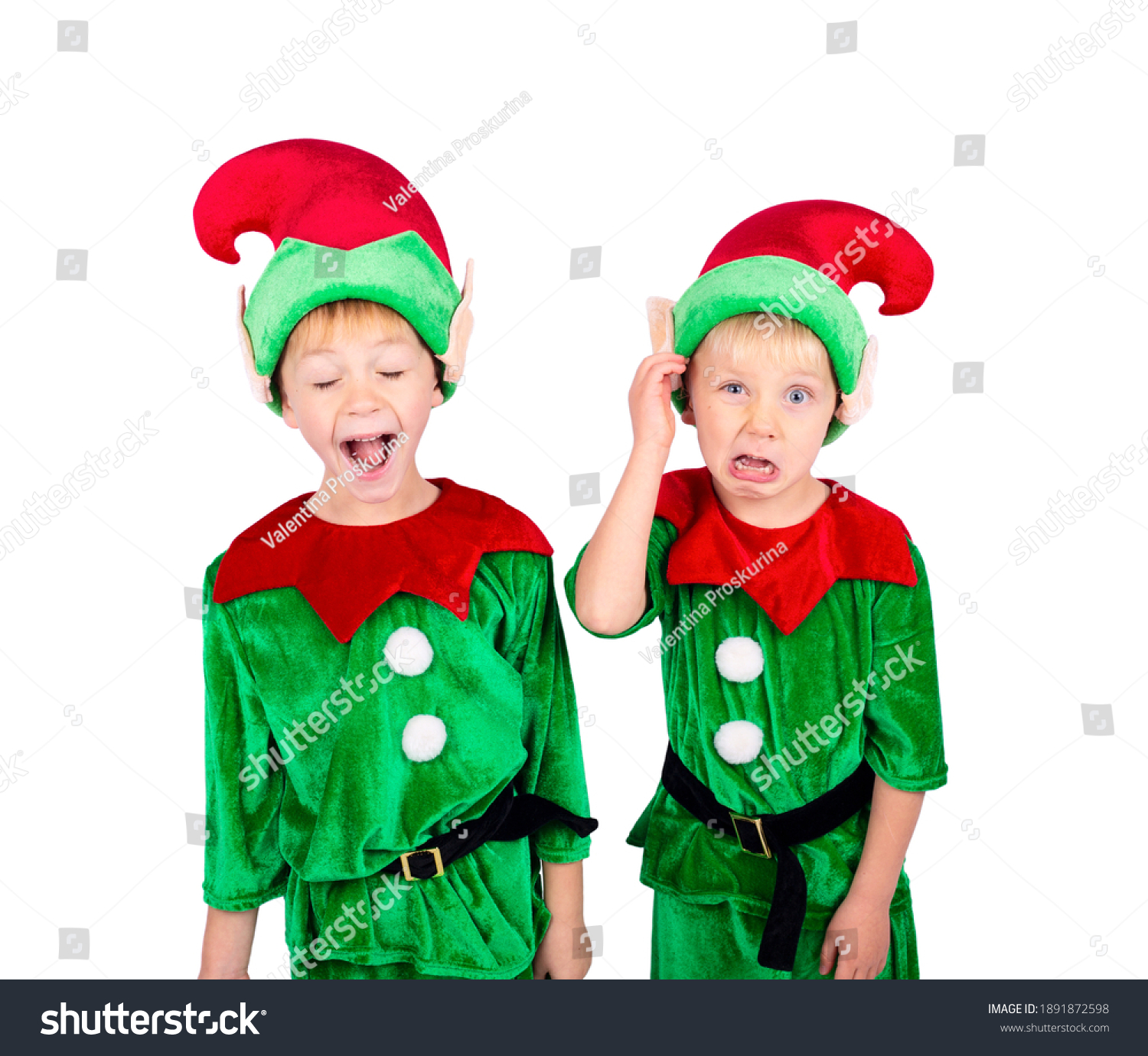 Little Boys Dressed Like Small Elf Stock Photo 1891872598 | Shutterstock