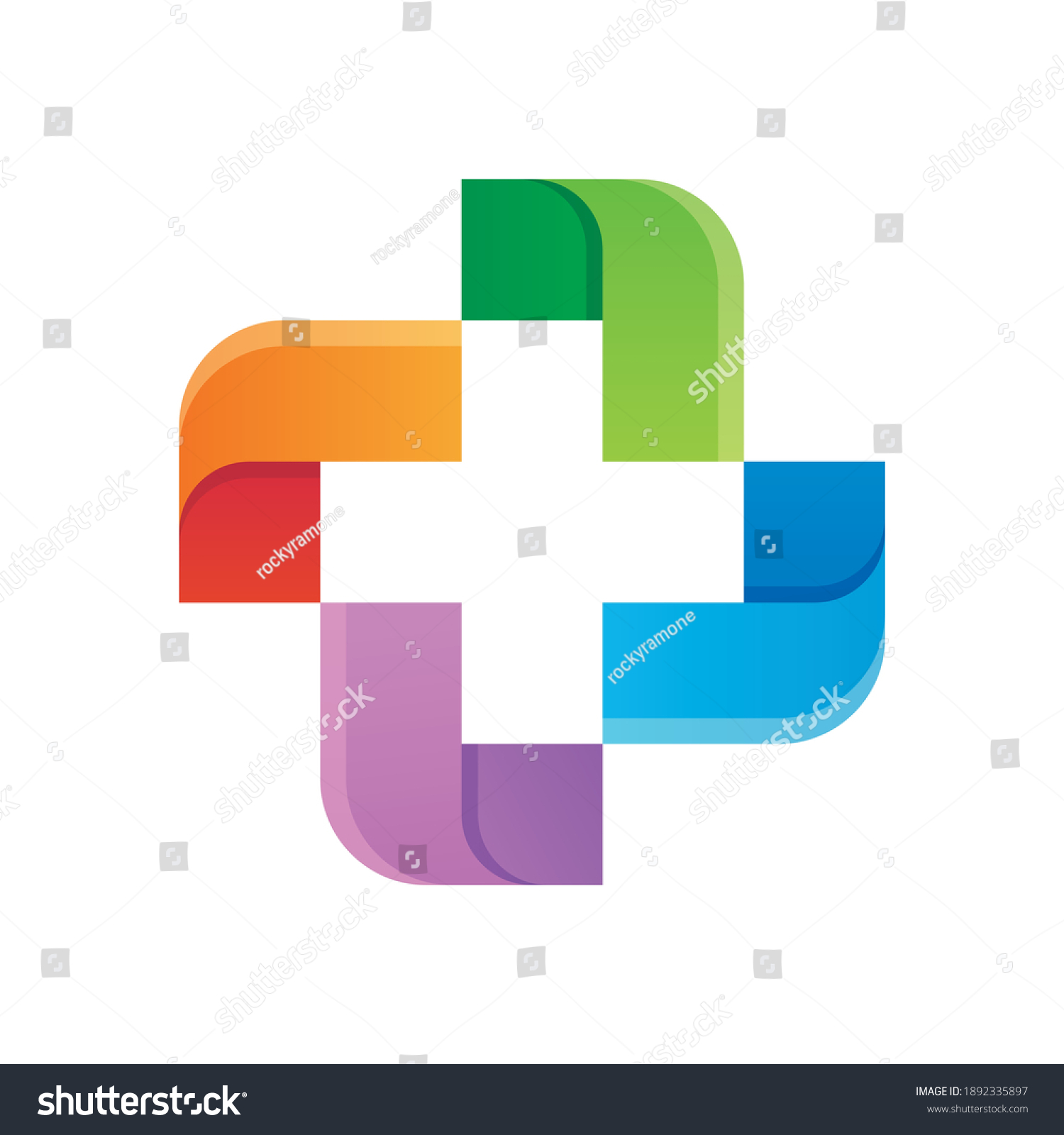 Medical Pharmacy Geometric Cross Business Company Stock Vector (Royalty ...