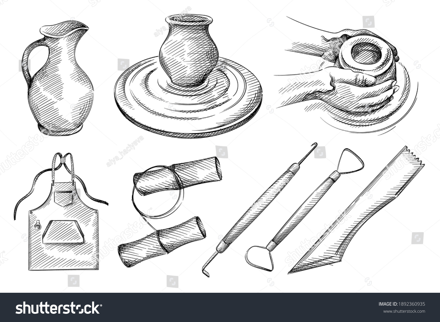 Как выглядят эскизы керамической посуды на листе а 4