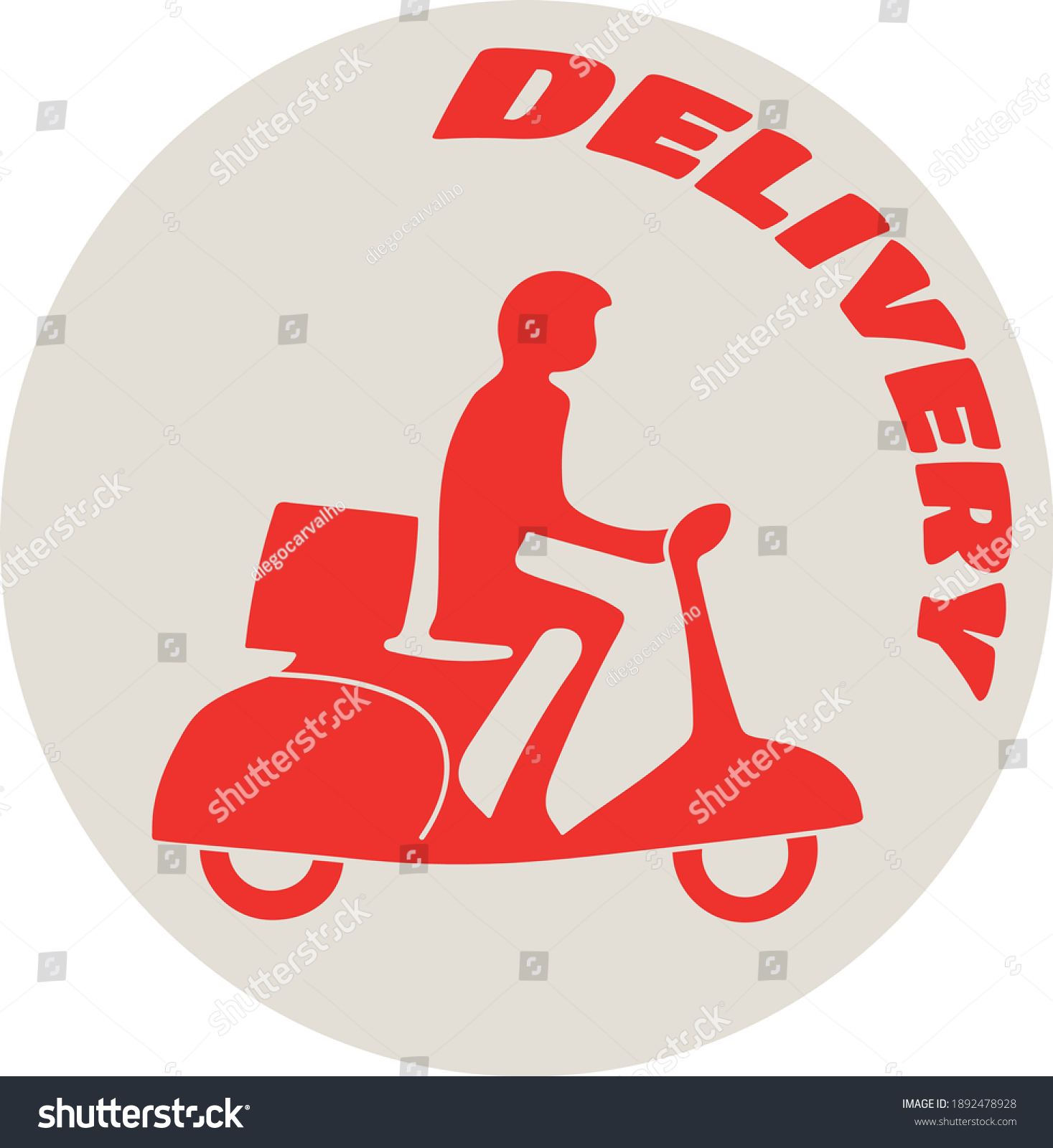 Silhouette Delivery Man Stock Vector (Royalty Free) 1892478928 ...