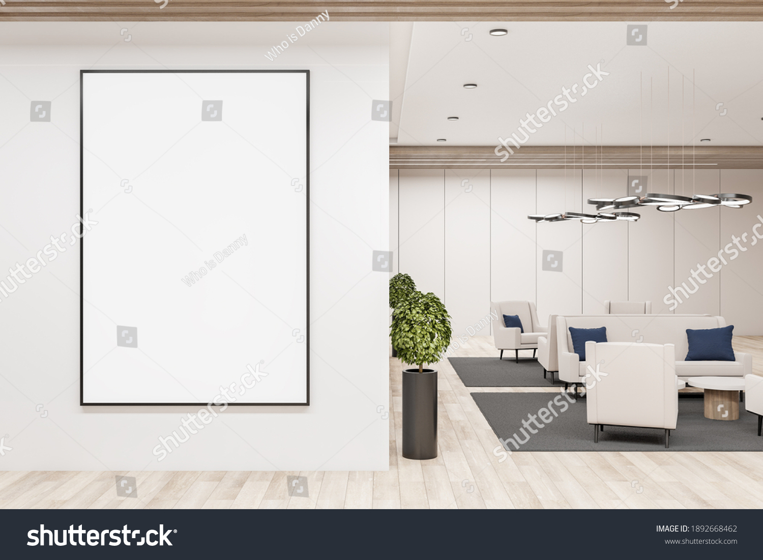 Waiting Interior Chairs Coffee Table Blank Stock Illustration ...