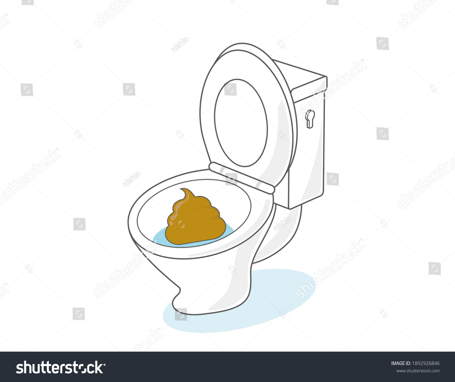 Vector Illustration Poop Toilet Health Stock Vector (Royalty Free ...