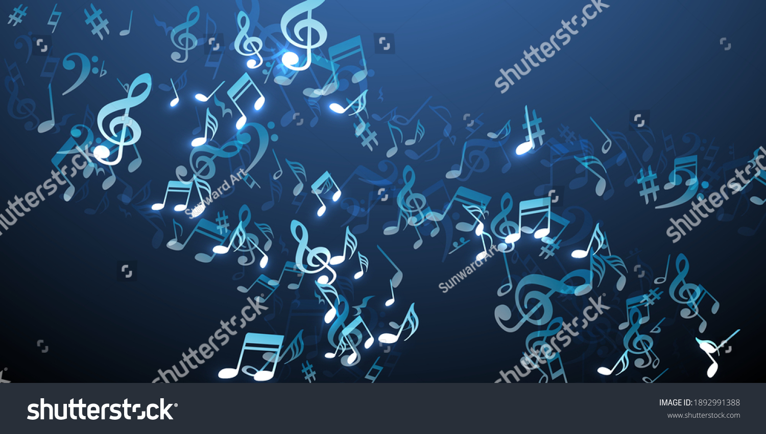 Music Note Symbols Vector Illustration Sound Stock Vector (Royalty Free ...