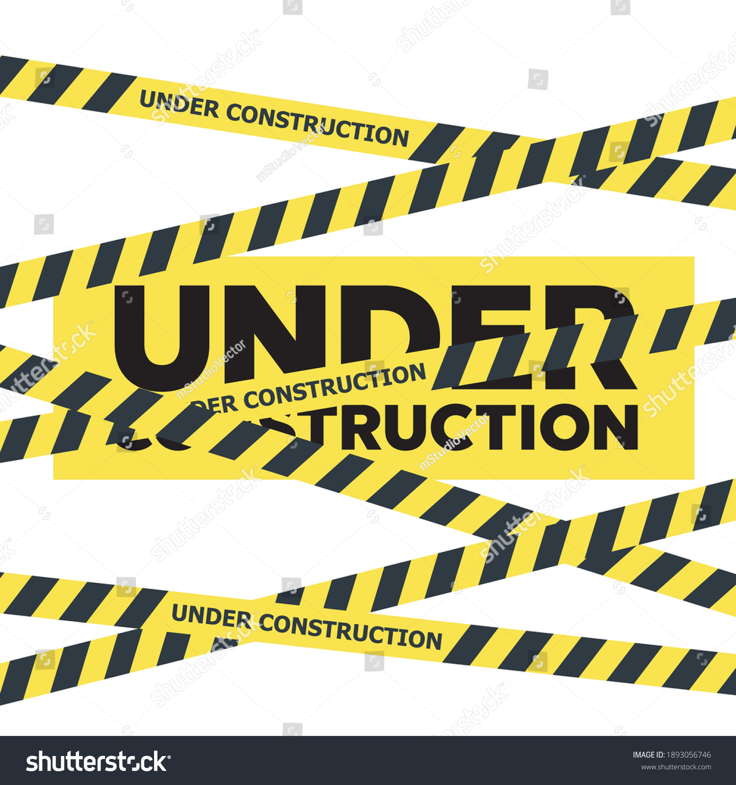 Website Under Construction Page Background Warning Stock Vector ...