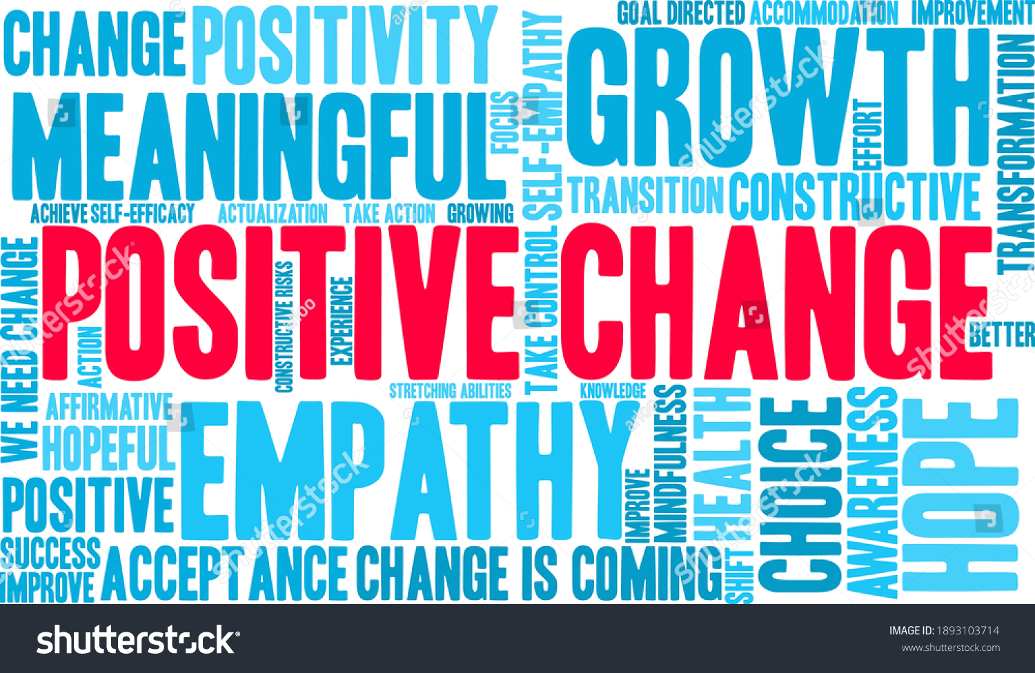 Positive Change Word Cloud On White Stock Vector (Royalty Free ...