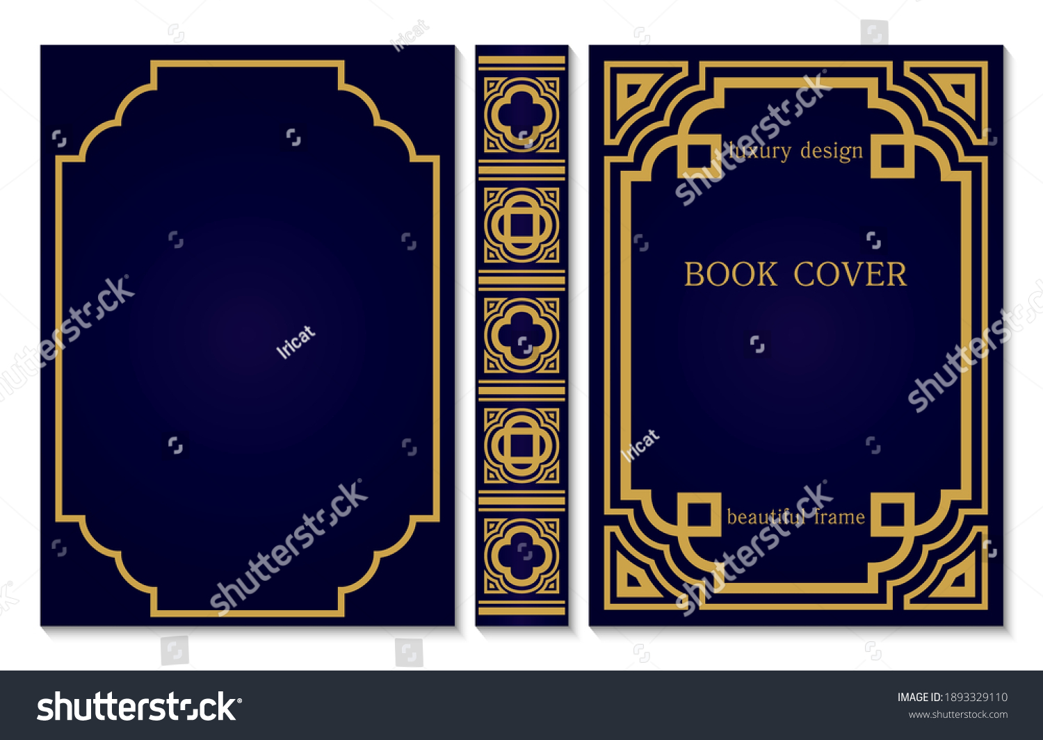 Book Cover Spine Book Sample Geometric Stock Vector (Royalty Free ...