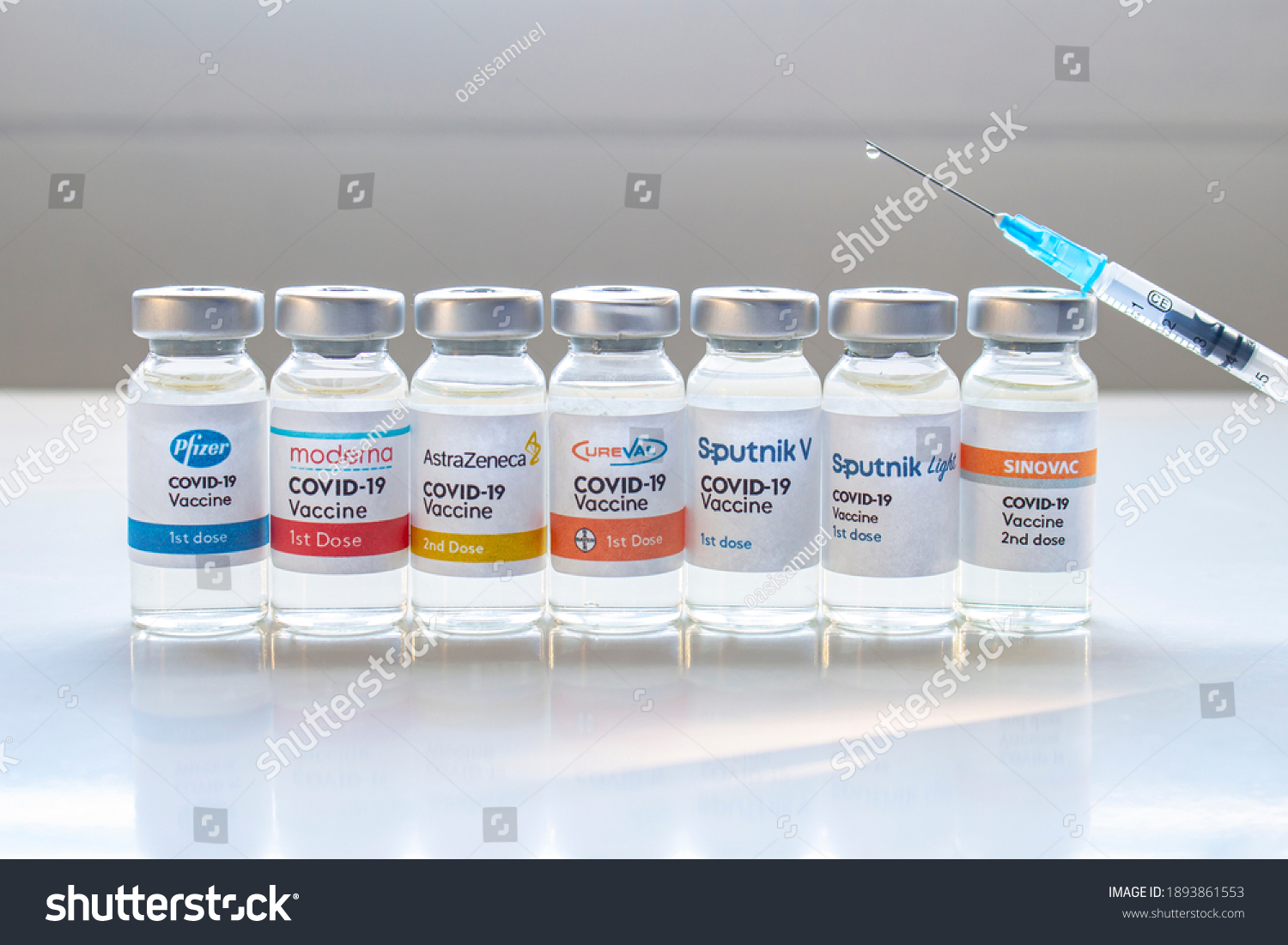 Calgary Alberta Canada Jan 14 2021 Stock Photo 1893861553 Shutterstock   Stock Photo Calgary Alberta Canada Jan An Injection Syringe And Several Vials Vaccine Bottles Of 1893861553 