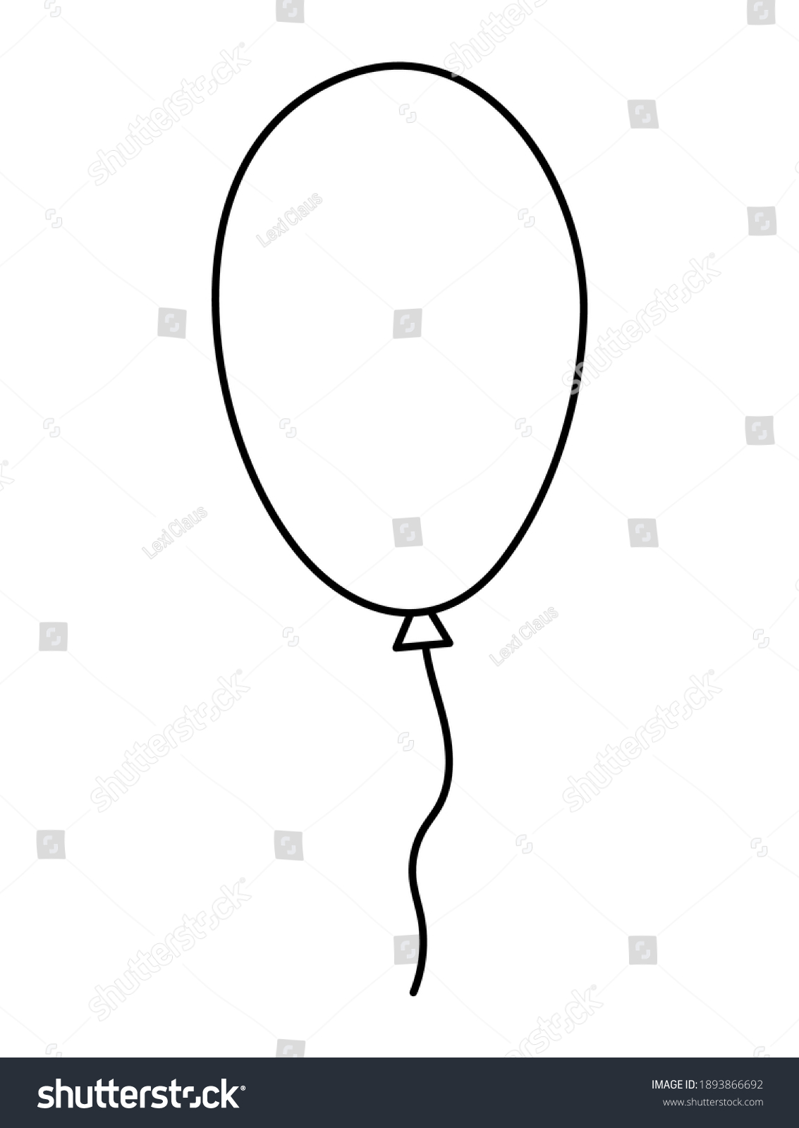 Vector Cute Black White Balloon Funny Stock Vector (Royalty Free ...