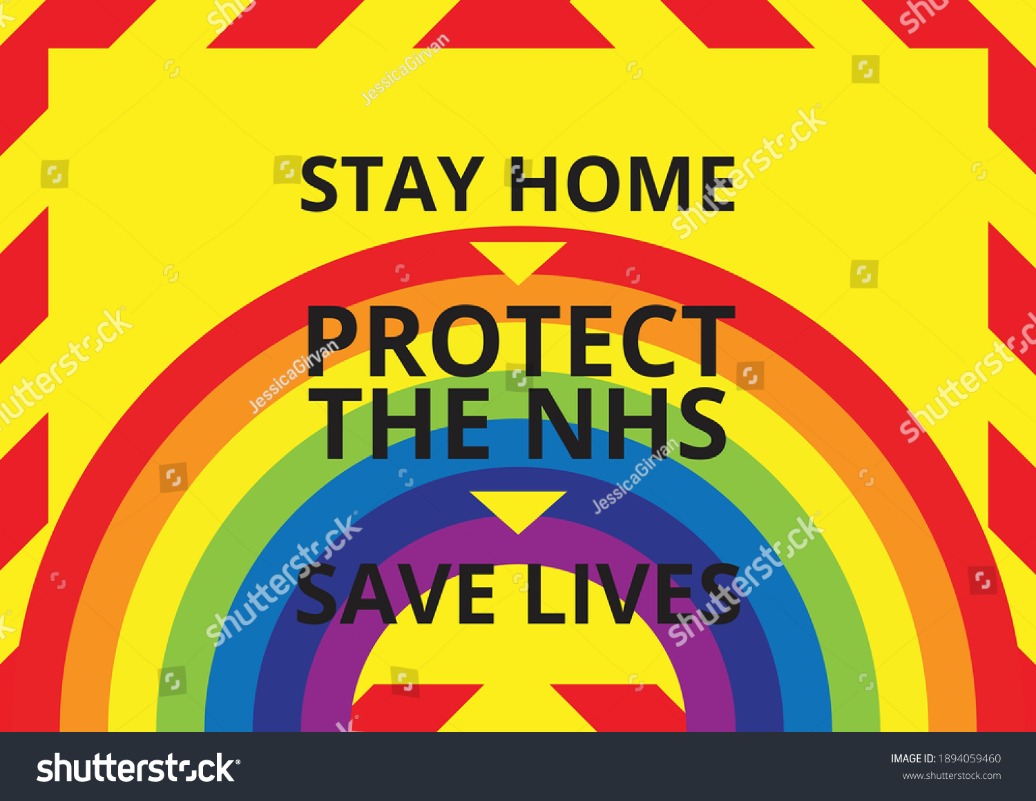 Stay Home Protect Nhs Save Lives Stock Vector Royalty Free 1894059460 Shutterstock