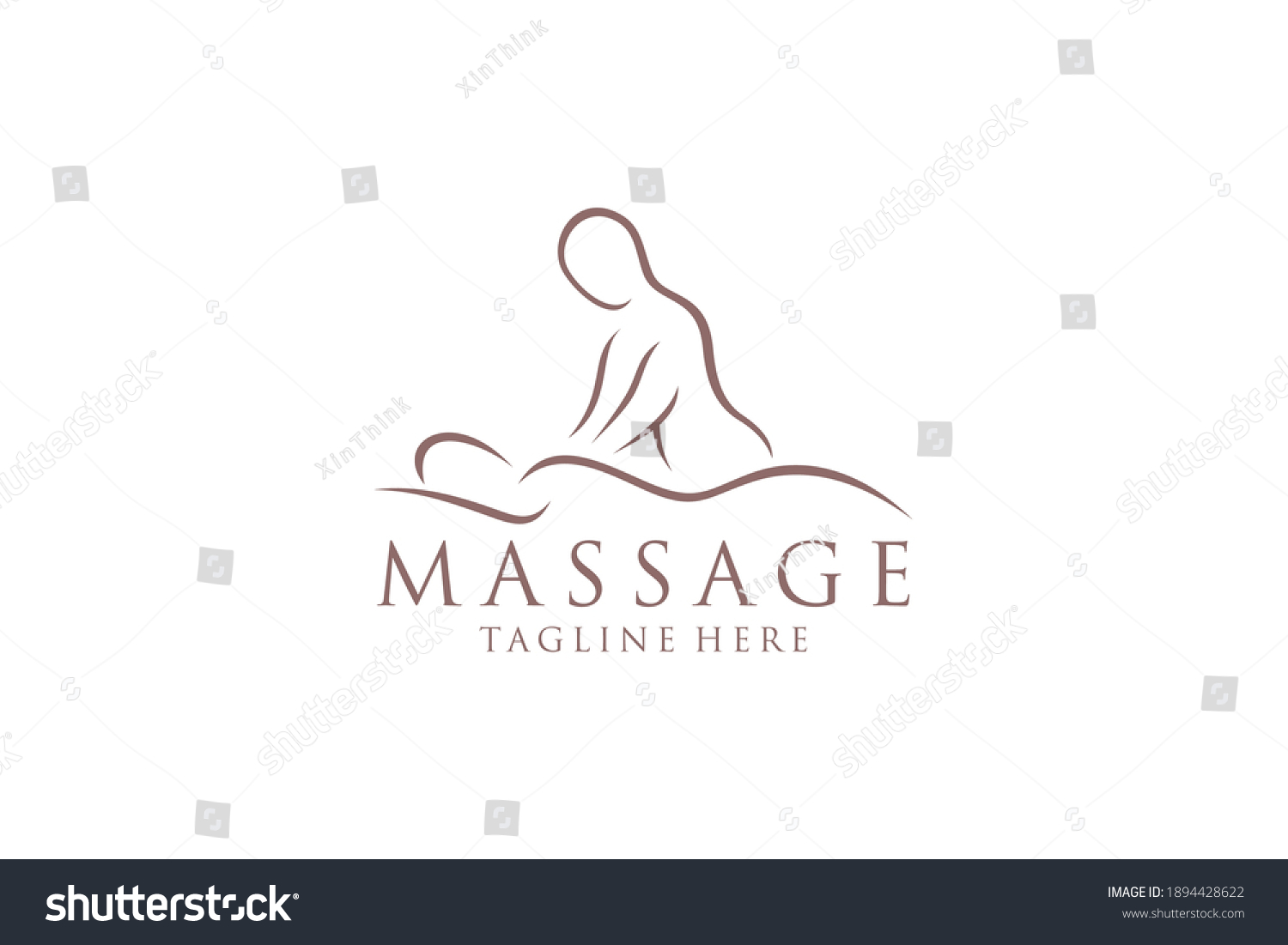 Body Massage Logo Vector Illustration Stock Vector (Royalty Free ...