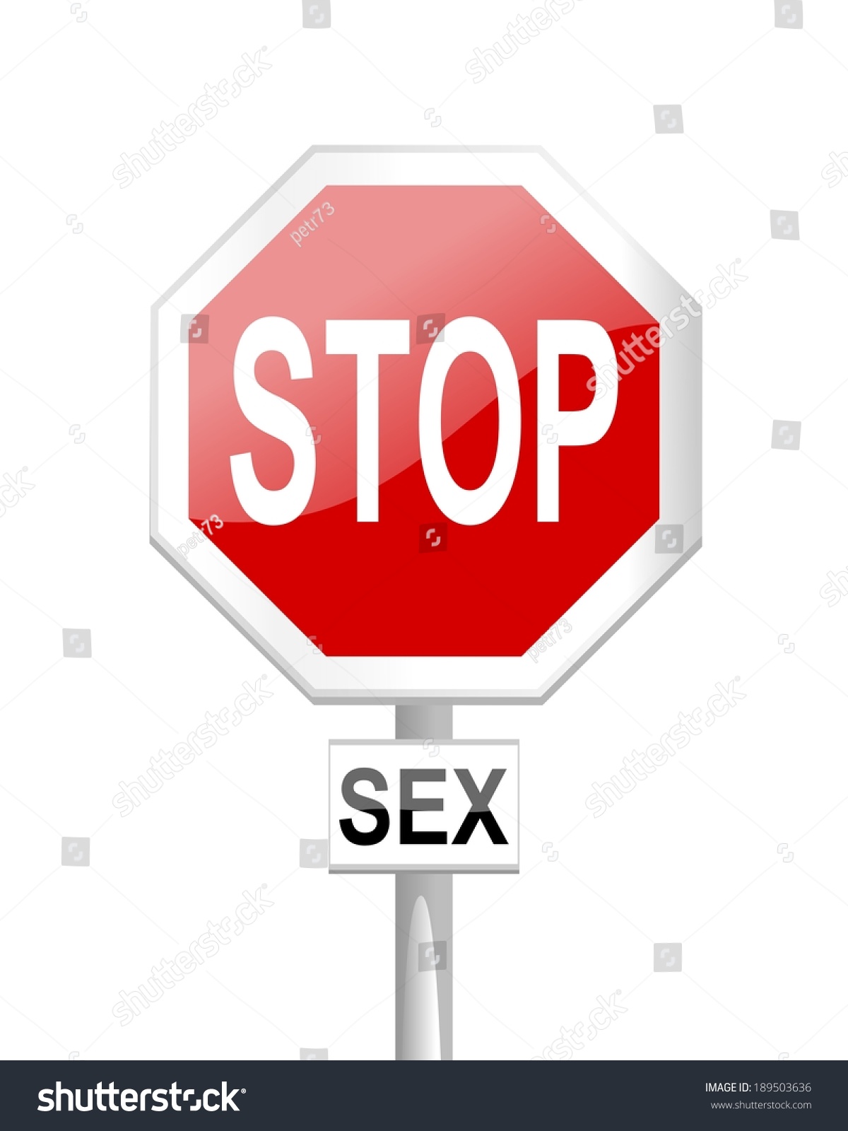 Red Stop Sign Table Sex Illustration Stock Illustration 189503636 Shutterstock