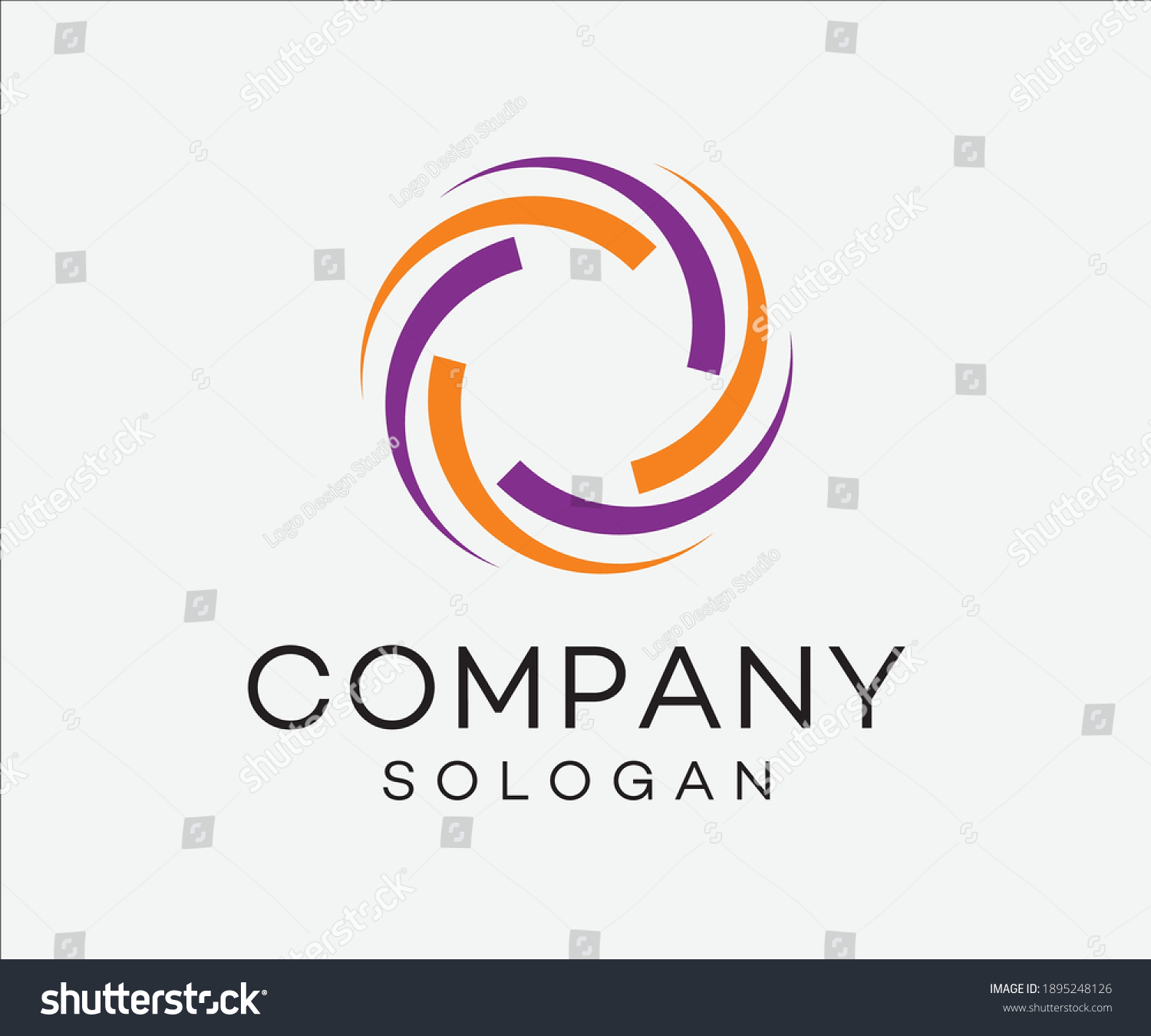 Circle Celebration Brand Identity Logo Design Stock Vector (Royalty ...