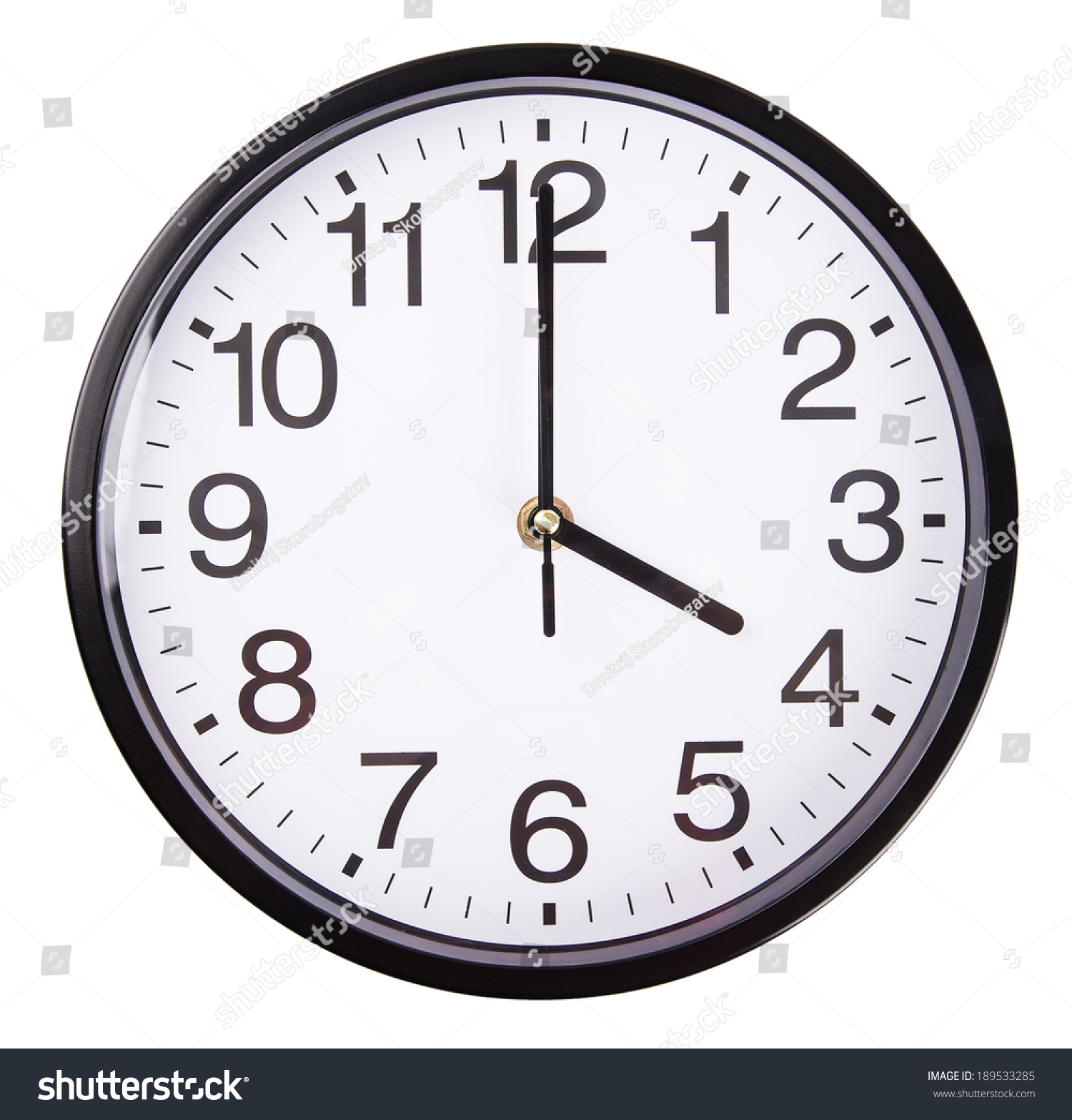 Clock Isolated On White Background Stock Photo 189533285 | Shutterstock