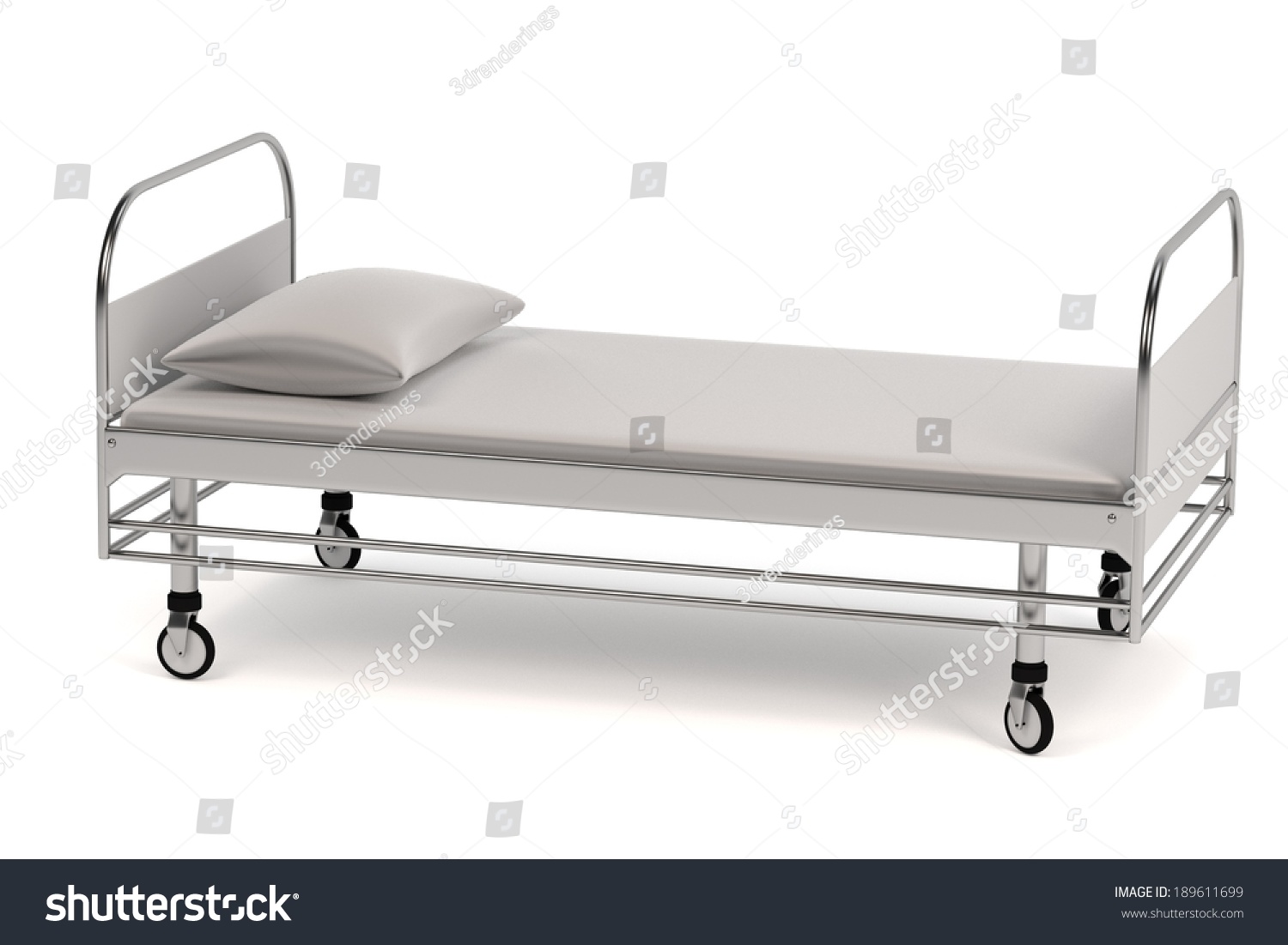 Больничная кровать 3d модель