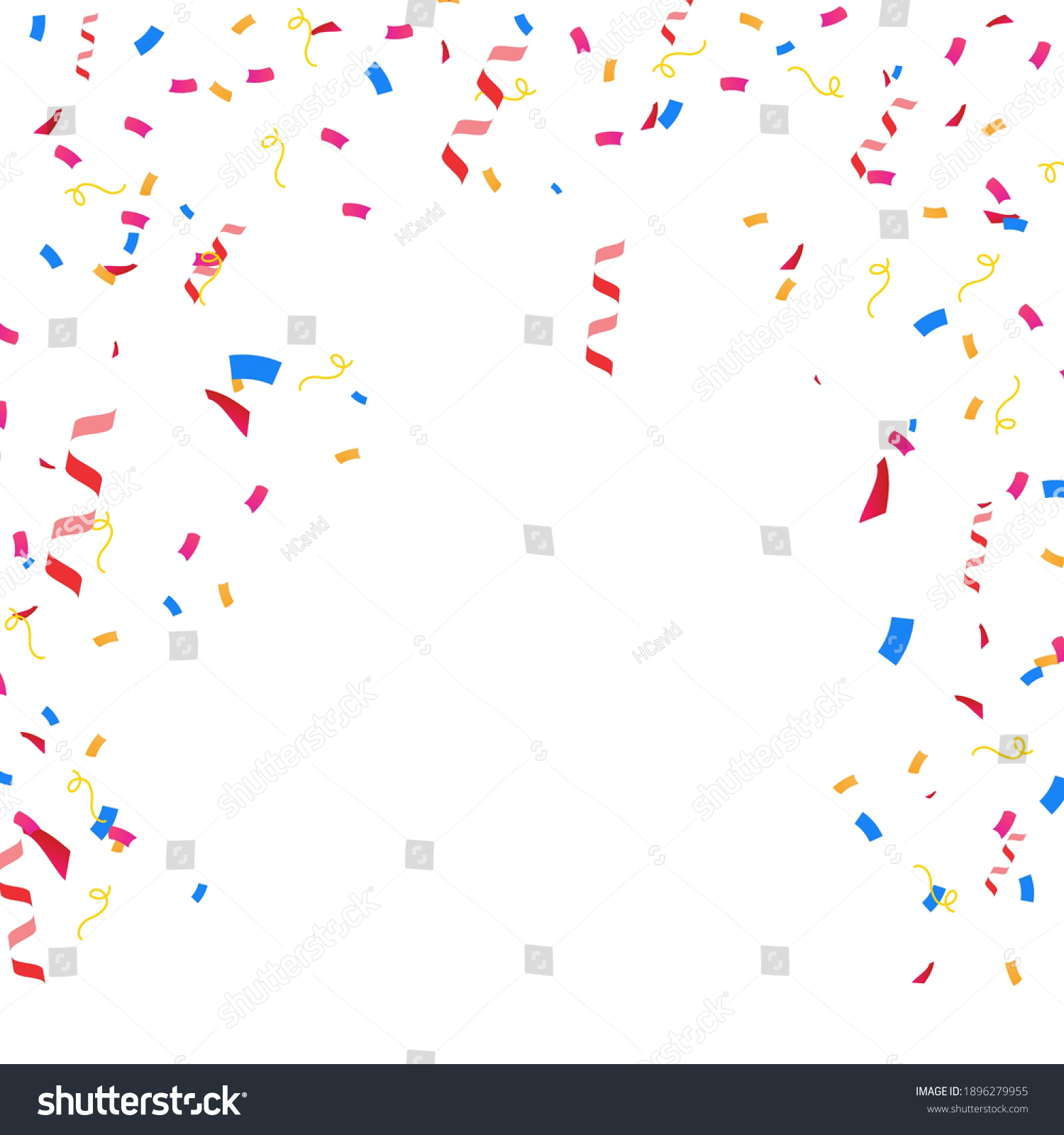 Celebration Background Template Confetti Vector Illustration Stock ...