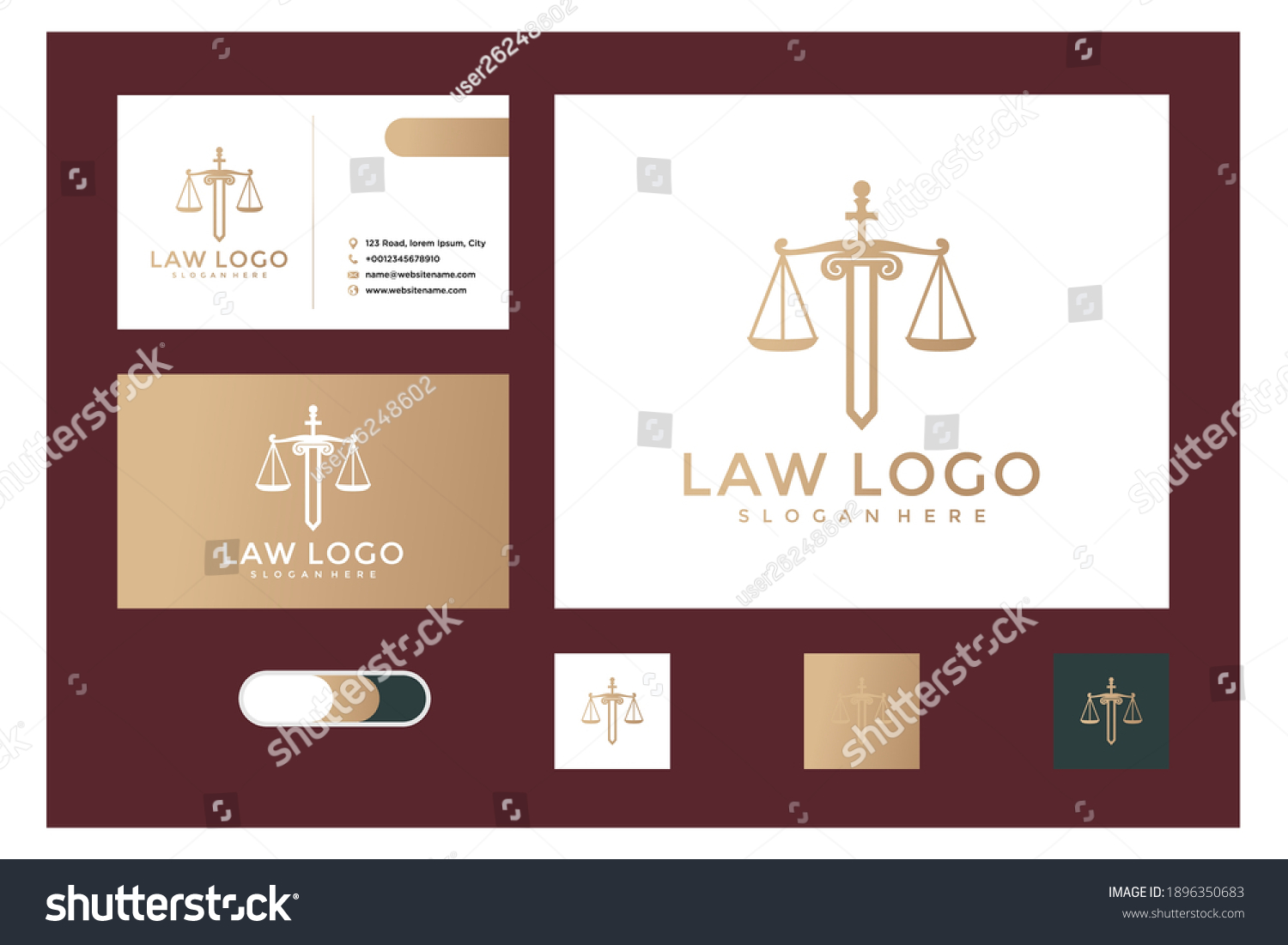 Justice Logo Design Business Card Stock Vector (Royalty Free ...