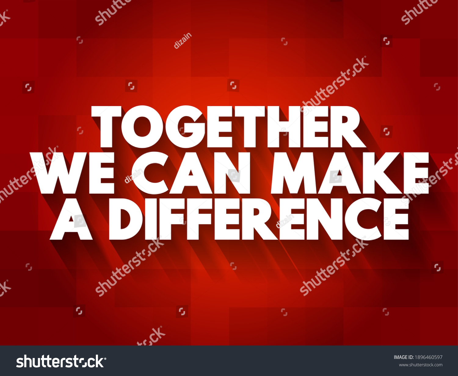 Together We Can Make Difference Text Stock Vector (Royalty Free ...