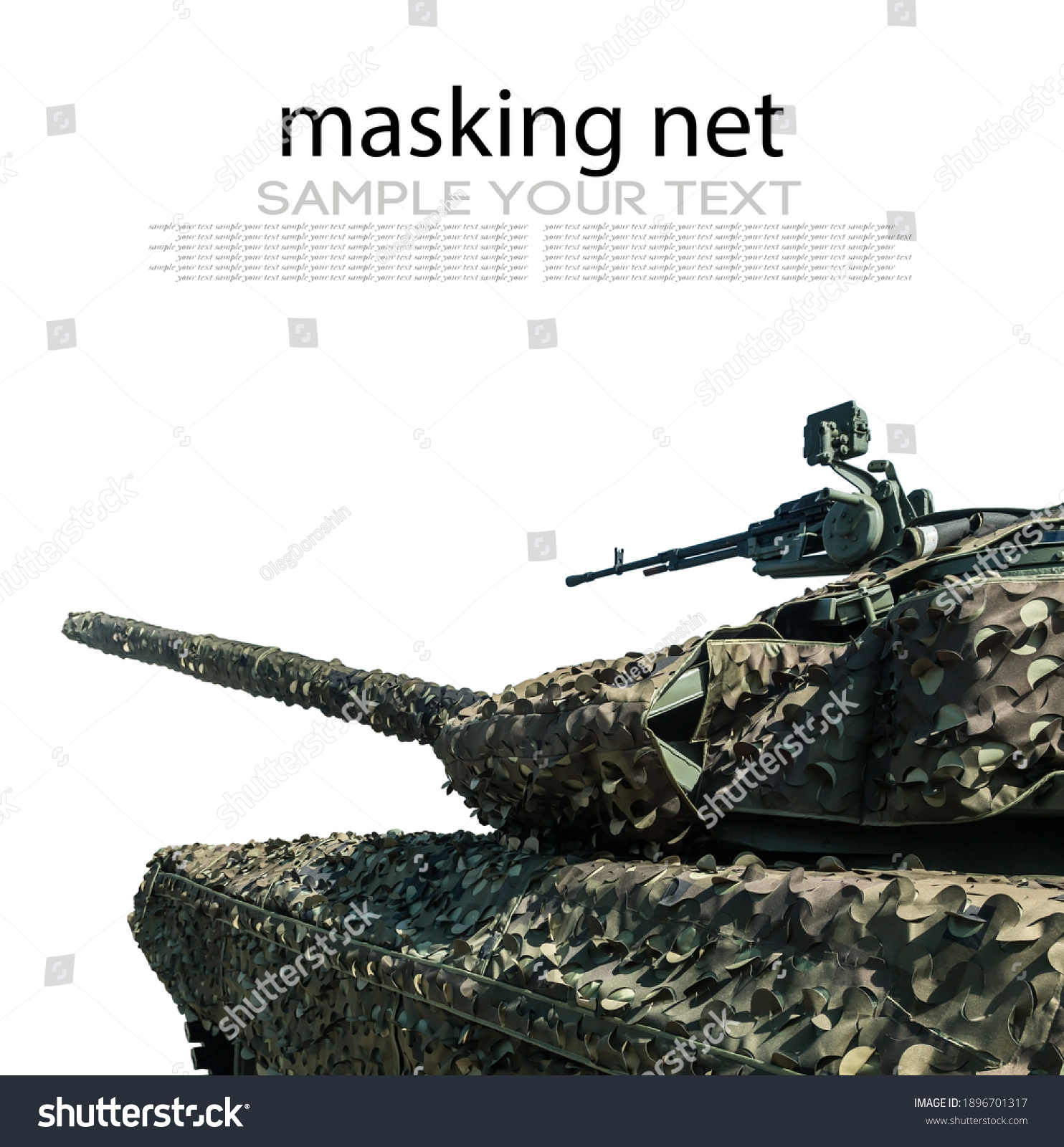 Modern Battle Tank Camouflage Masking Net Stock Photo 1896701317 ...