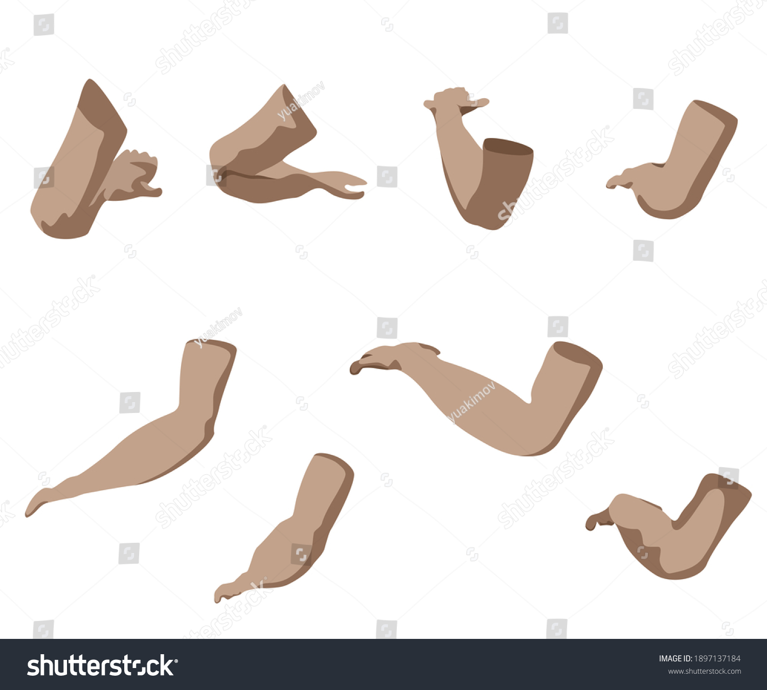 Naked Skin Human Body Elbow Angular Stock Illustration Shutterstock