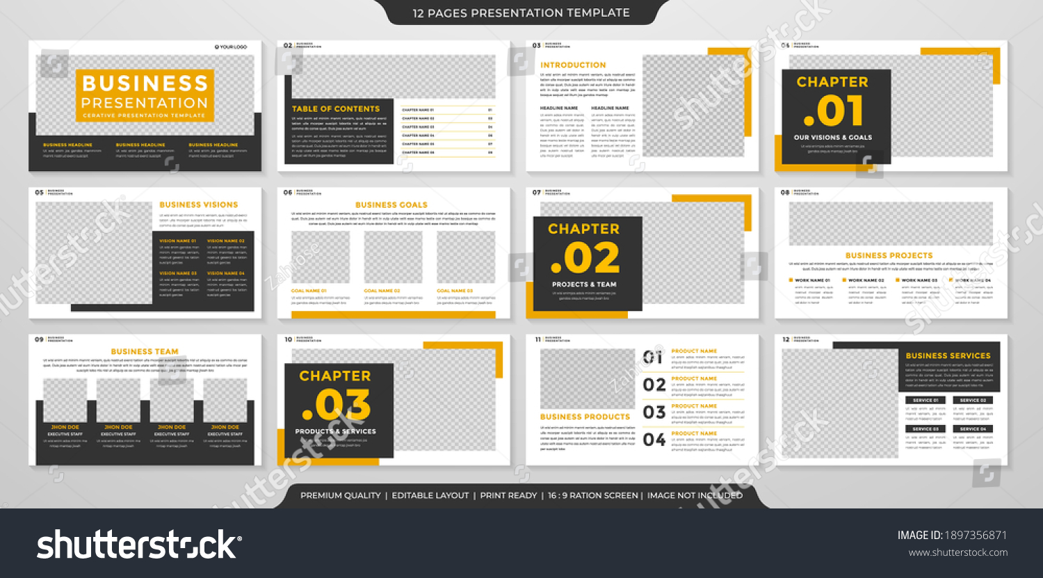 Set Minimalist Business Presentation Template Design Stock Vector ...