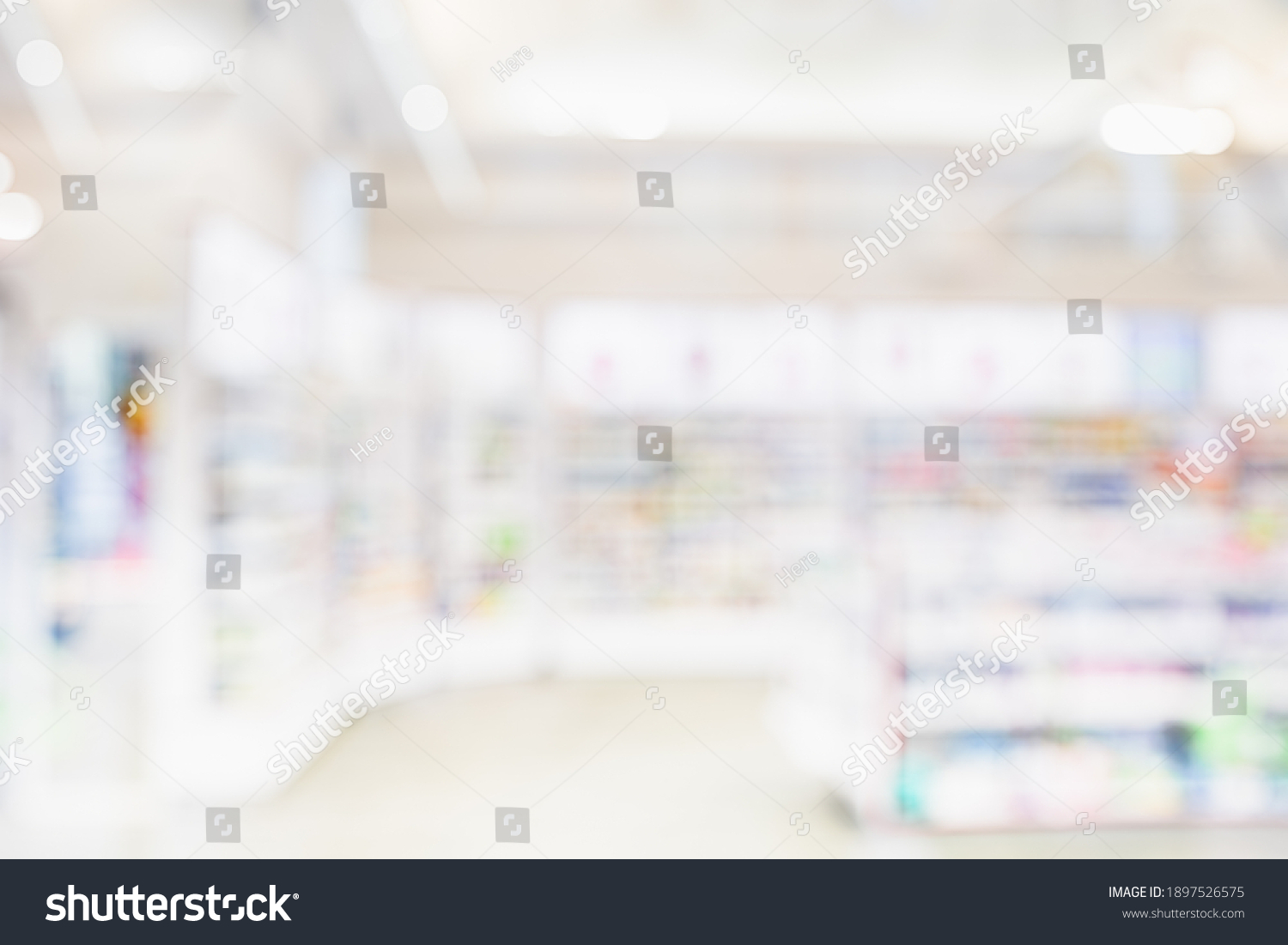 Blurred Medical Store Background White Defocused Stock Photo 1897526575 ...