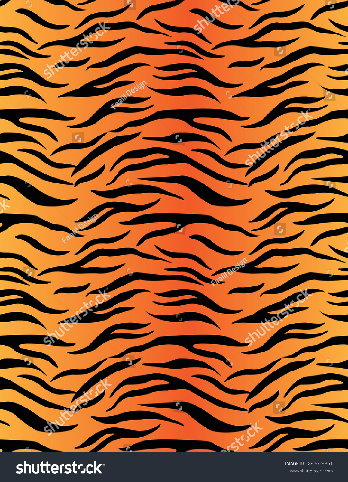 Seamless Tiger Skin Pattern Vector Illustration Stock Vector (Royalty ...