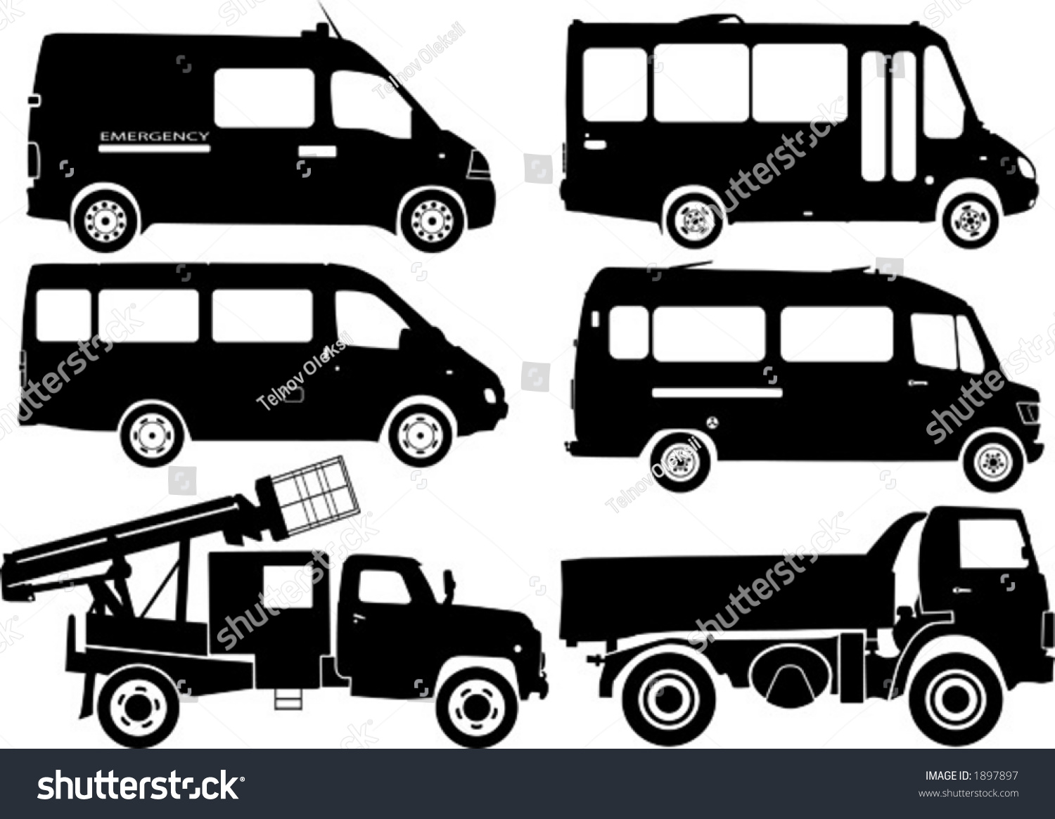 Silhouette Cars Vector Illustration Stock Vector (Royalty Free) 1897897 ...