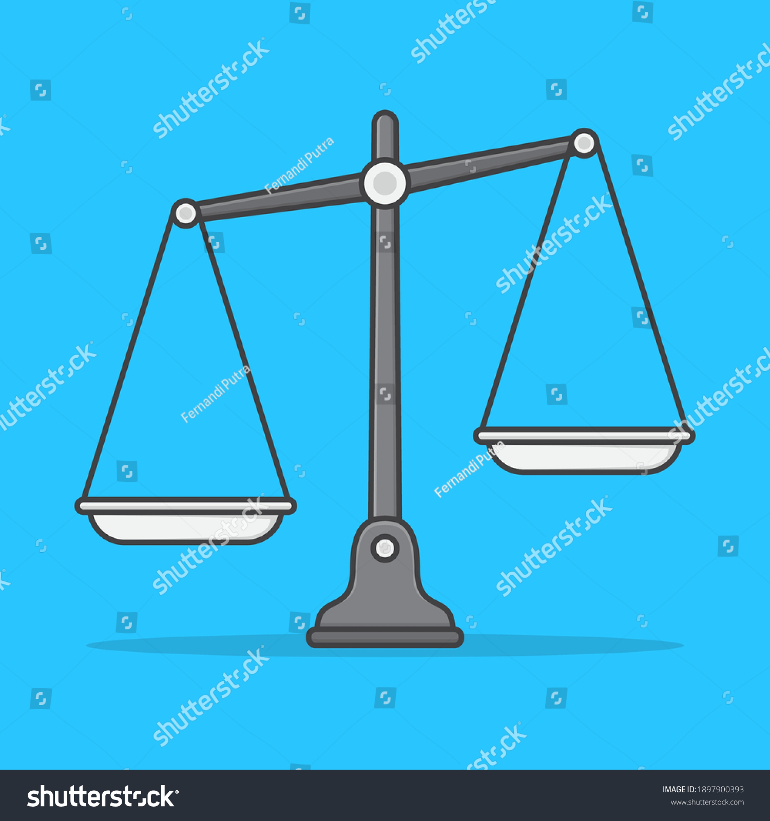 Empty Scales Balance Vector Icon Illustration Stock Vector (Royalty ...